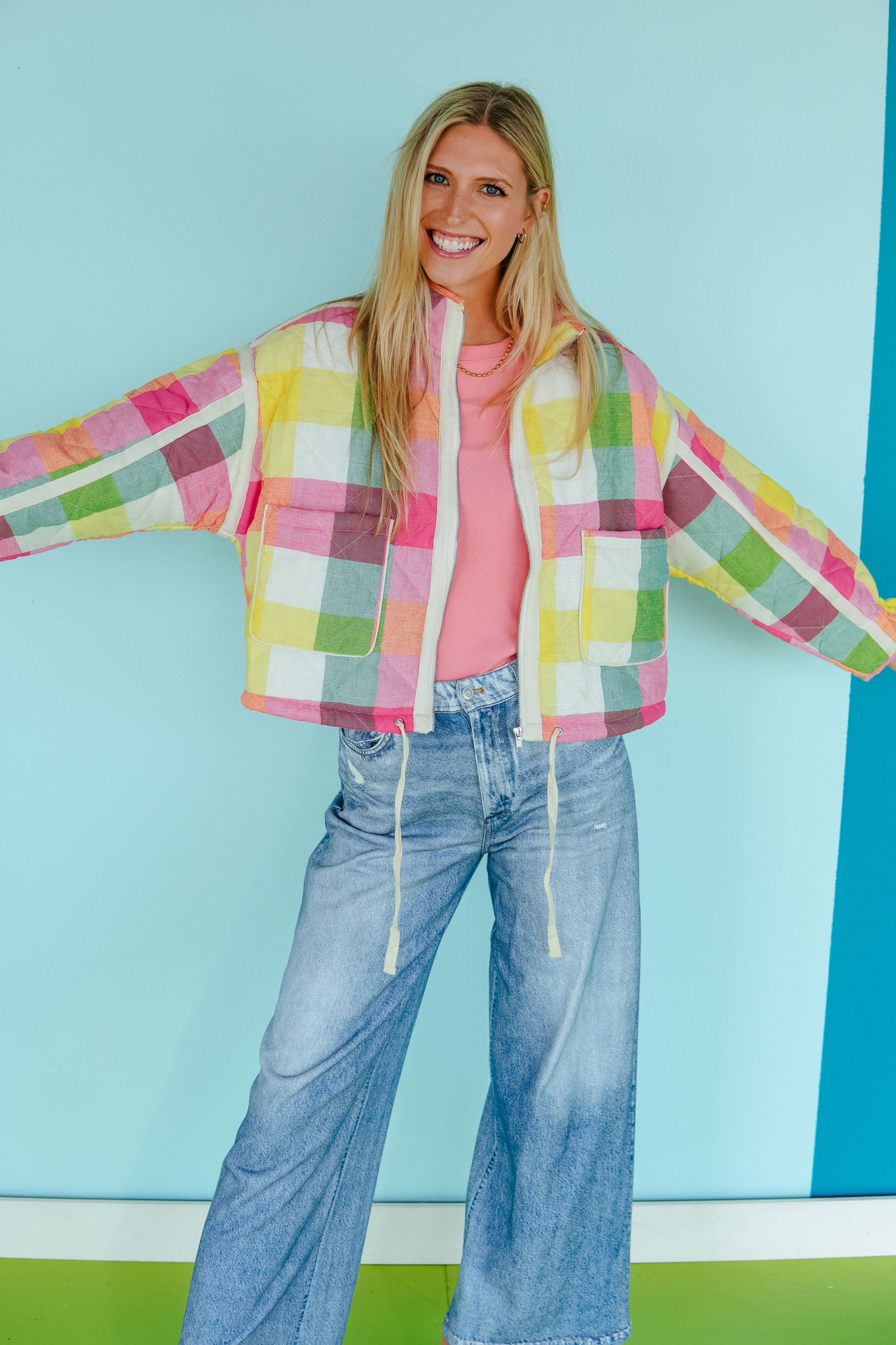 Patch Perfect Quilted Jacket - Rainbow