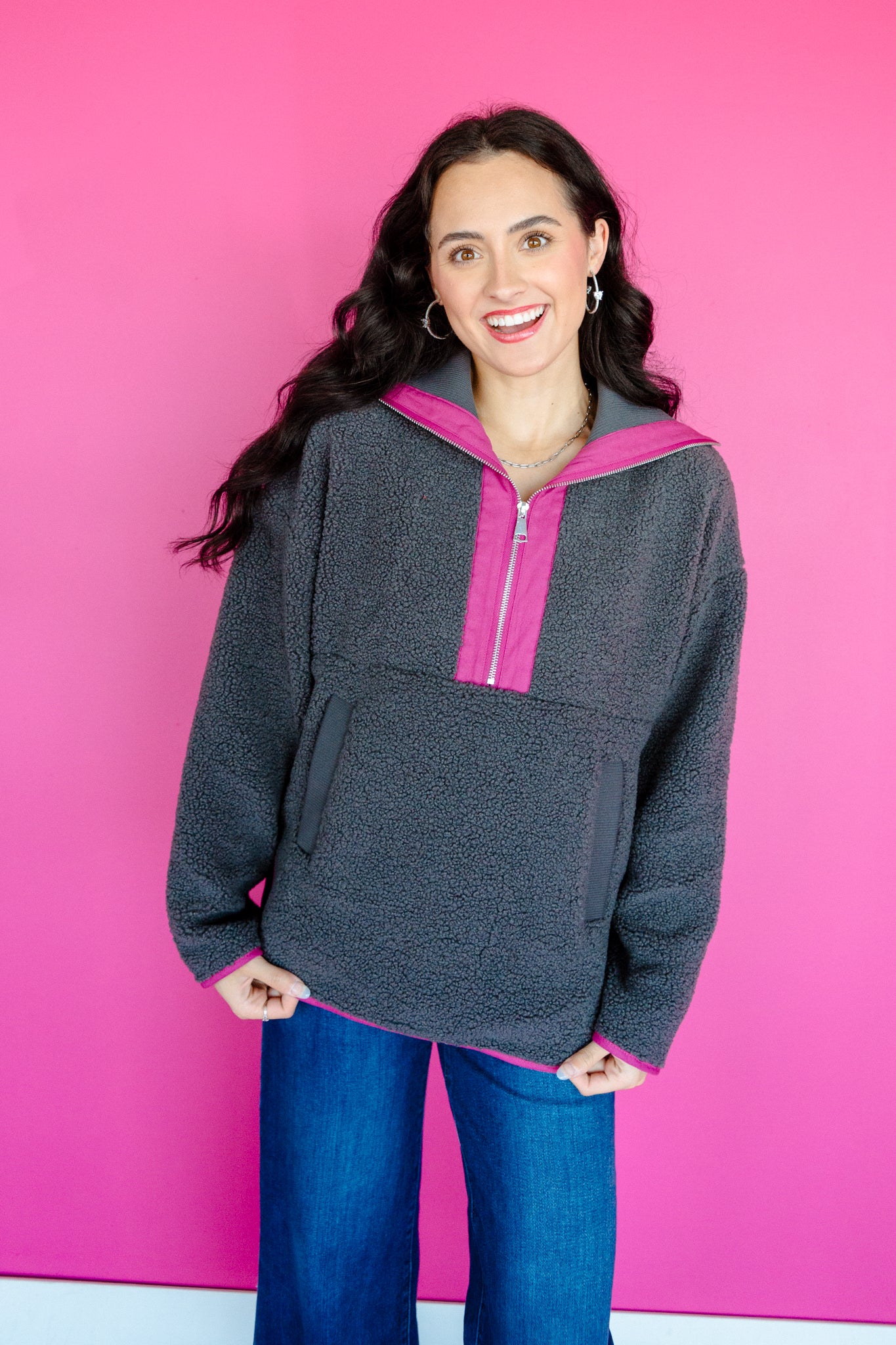 [Ellevate Basics] Aggie Sherpa Pullover