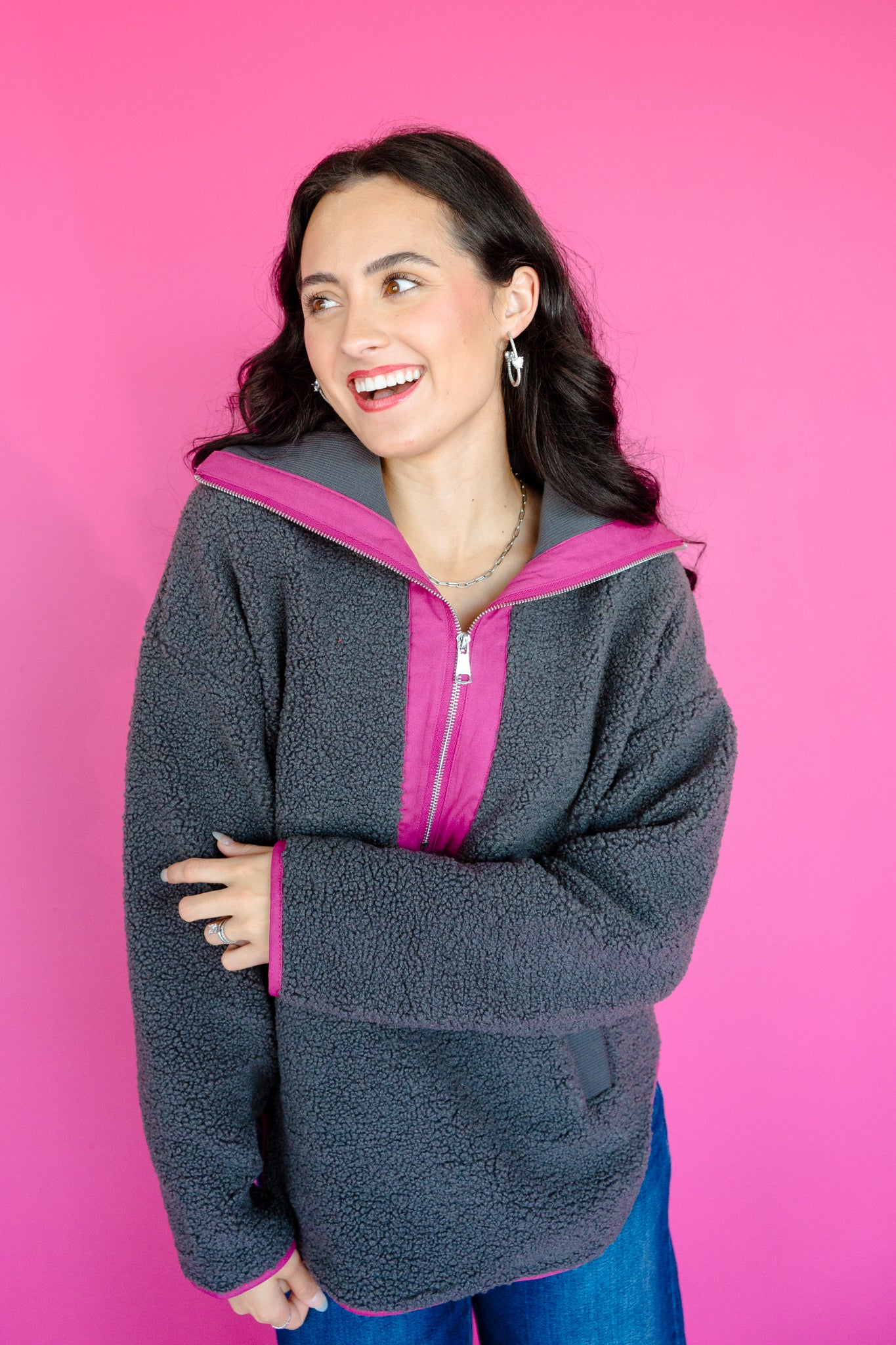 [Ellevate Basics] Aggie Sherpa Pullover