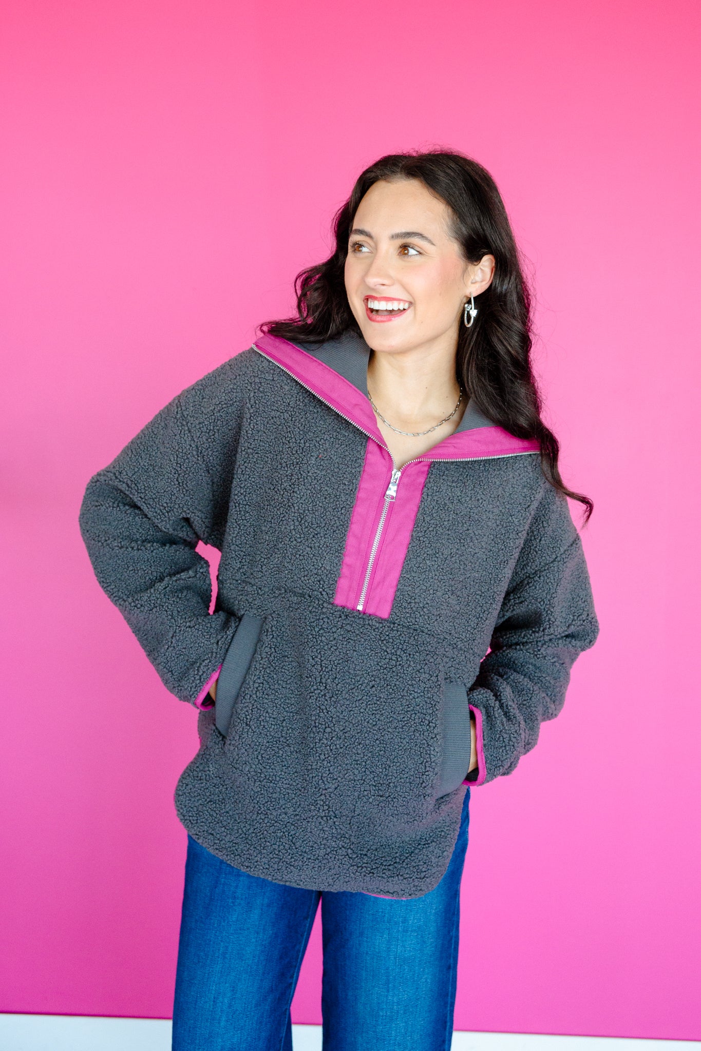 [Ellevate Basics] Aggie Sherpa Pullover