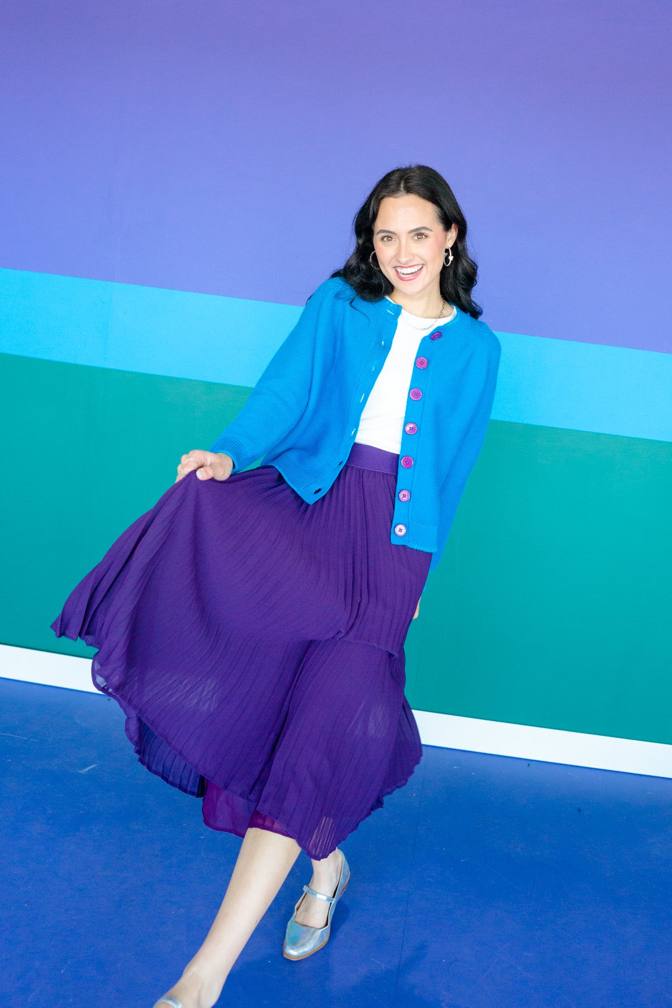 [Ellevate Basics] Joan Button Front Cardigan