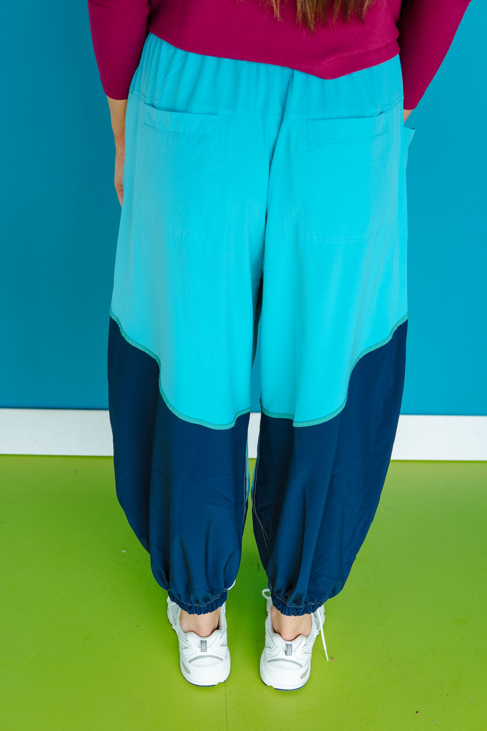 Fast Track Color Block Jogger - Bright Blue + Navy