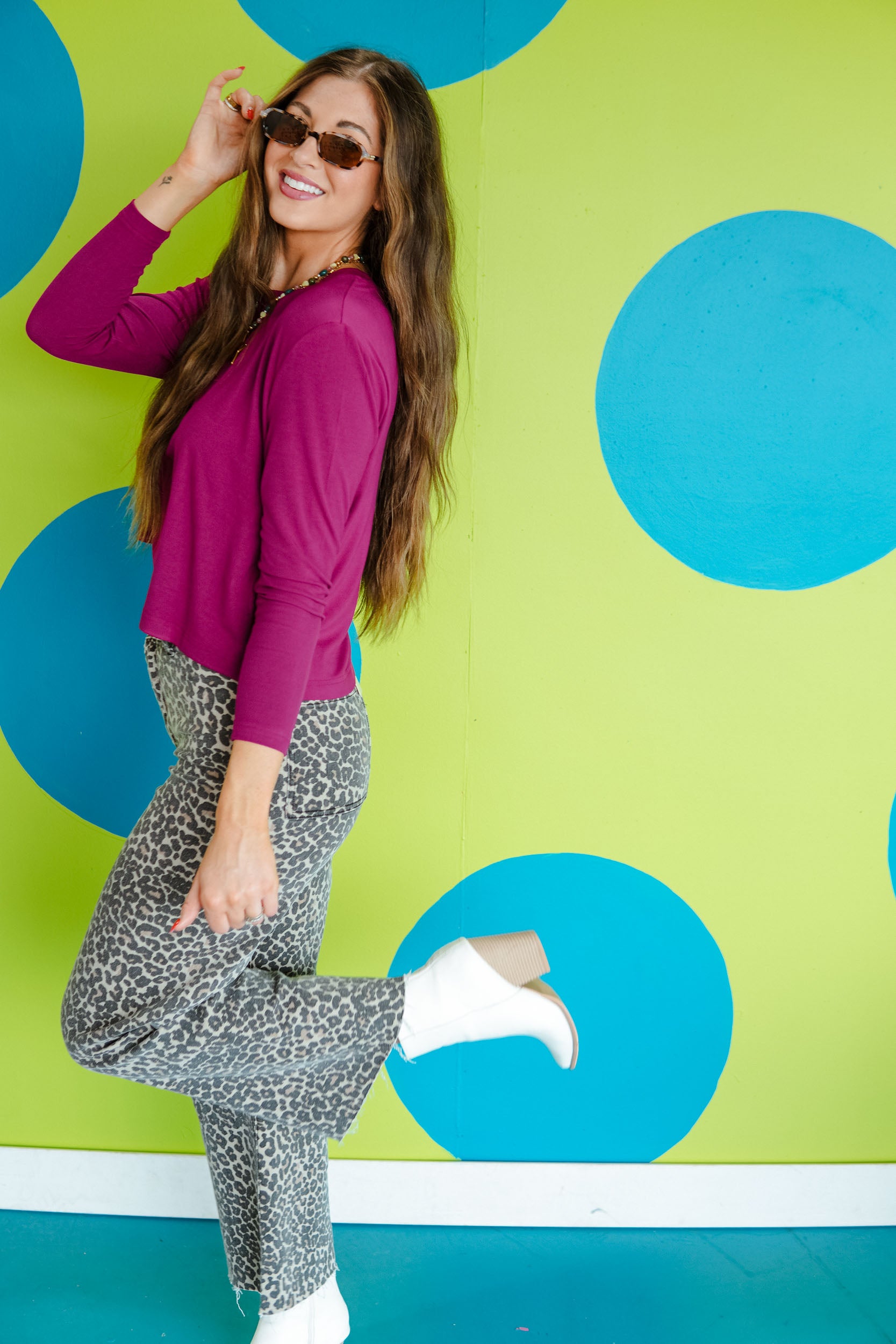 Doris Leopard Print Jeans - Neutral Leopard