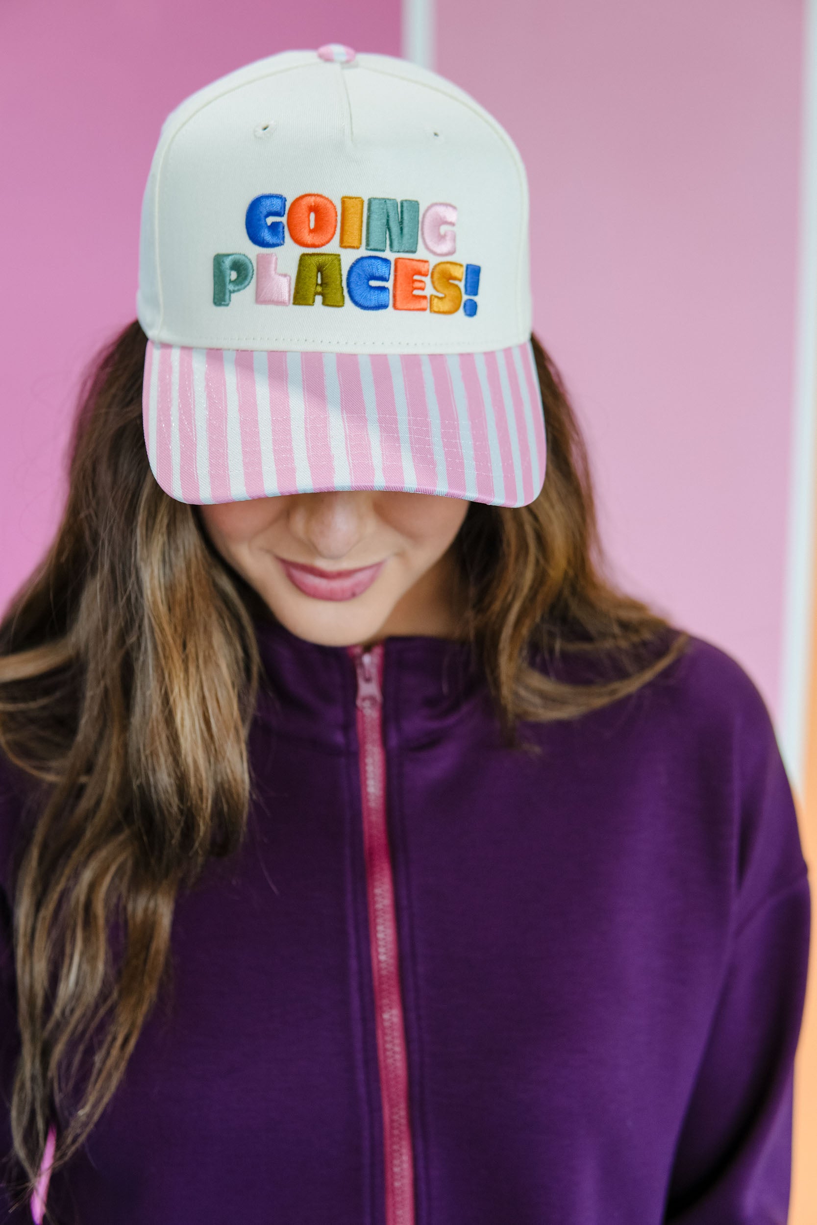 Going Places! Trucker Hat - Summer Pink