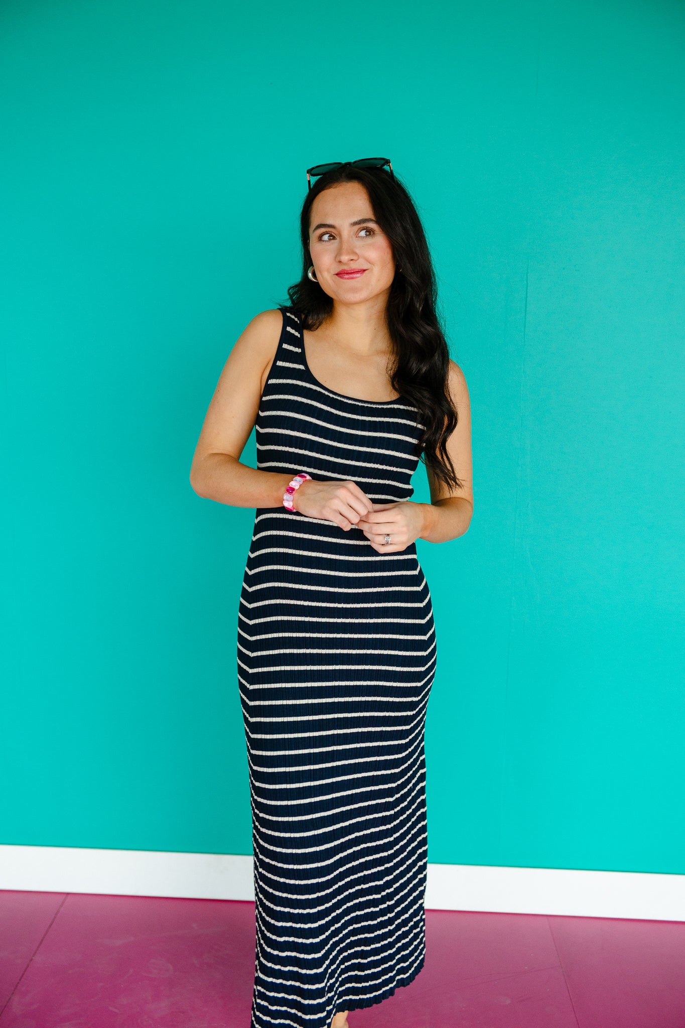 Mandie Ribbed Knit Midi Dress