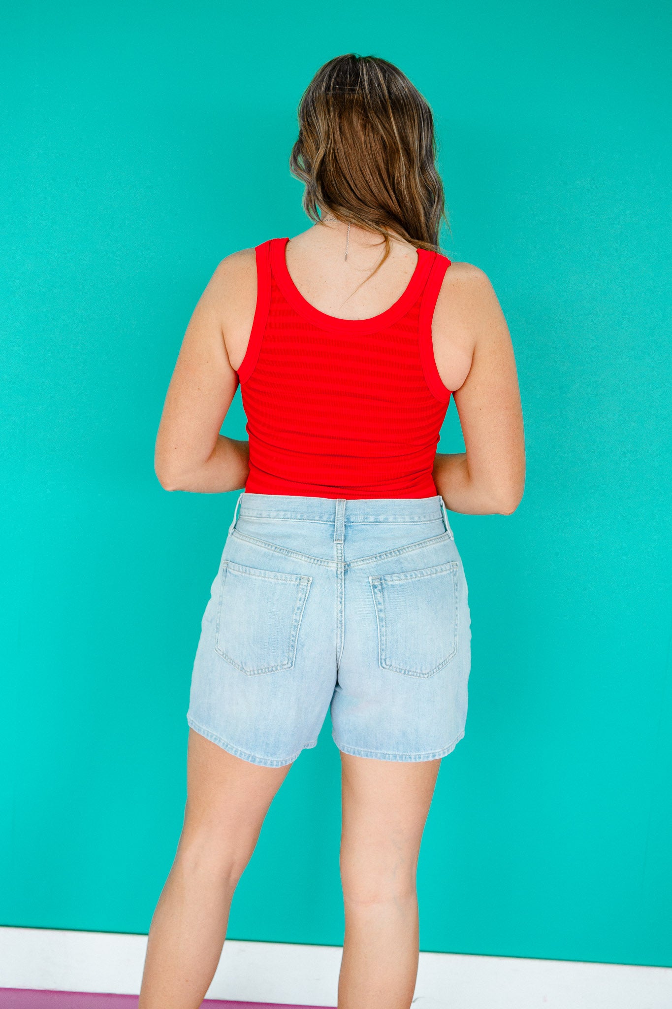 Juno Lightweight Denim Shorts - Light Denim