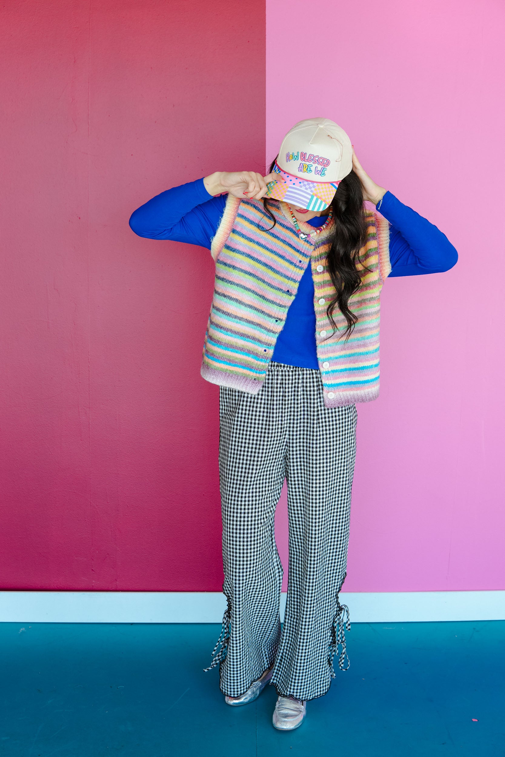 After Hours Gingham Pants - Black