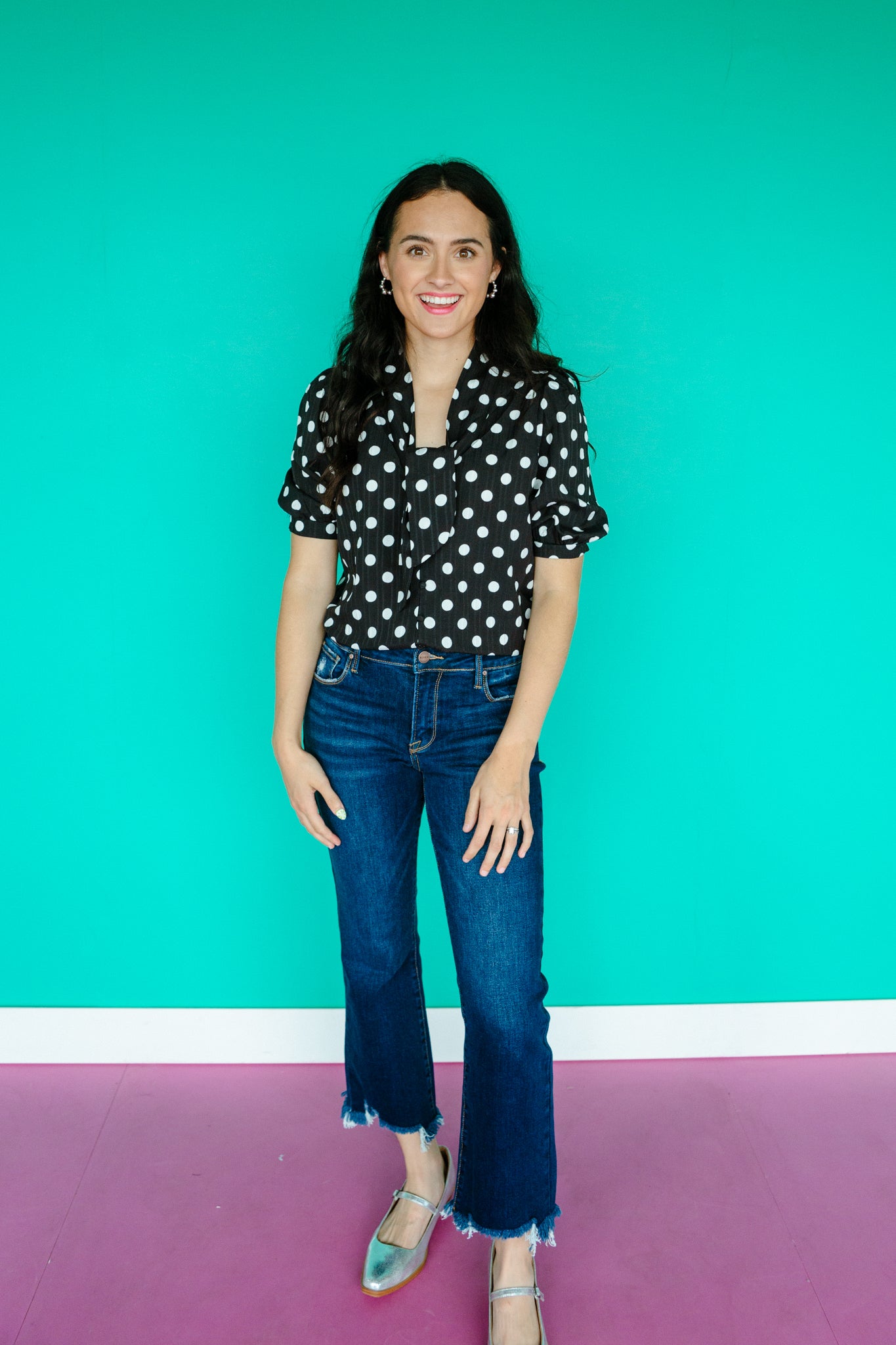 Conley Button Down Blouse - Black