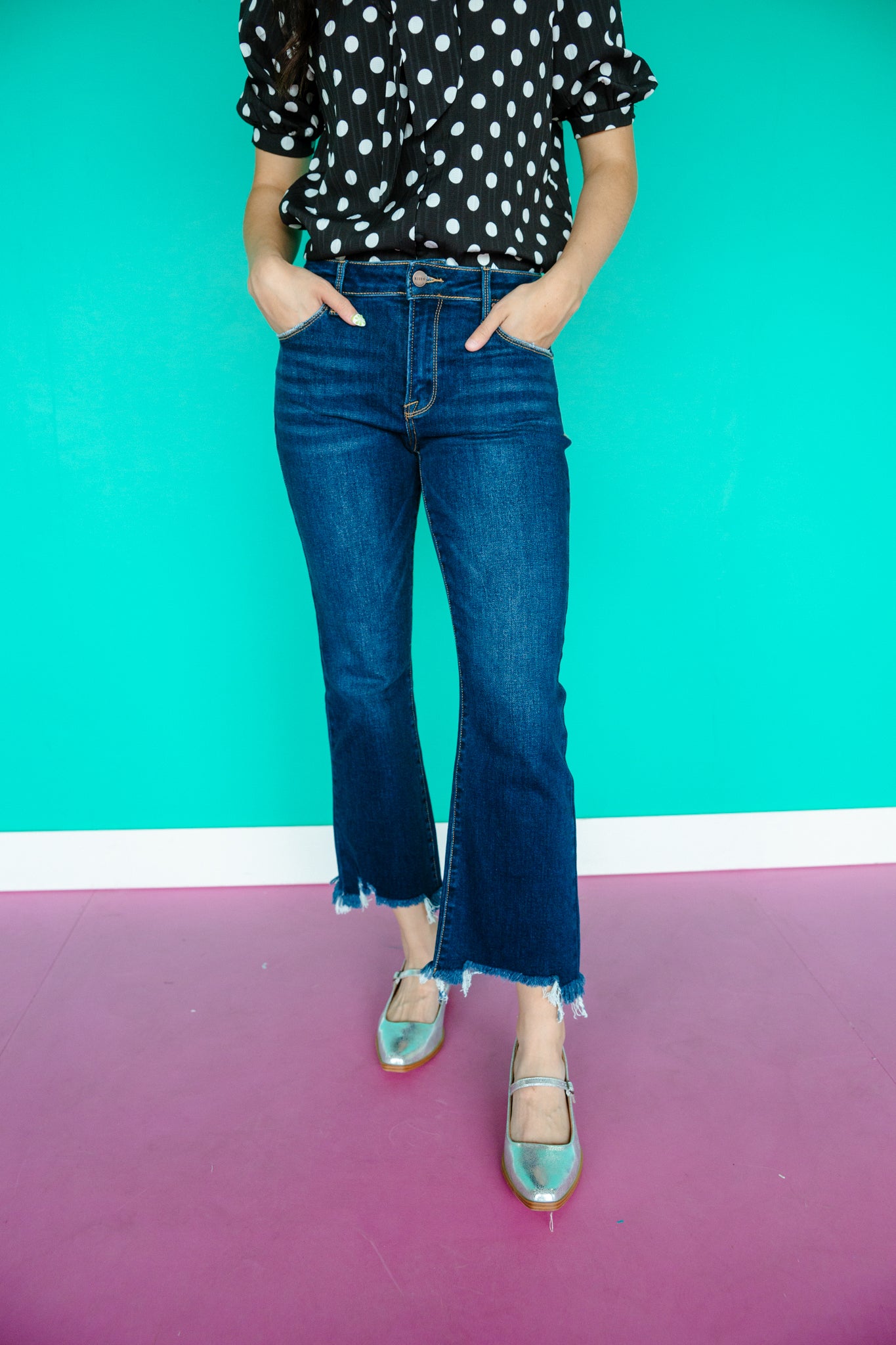 Charity Slim Straight Jeans - Dark Wash