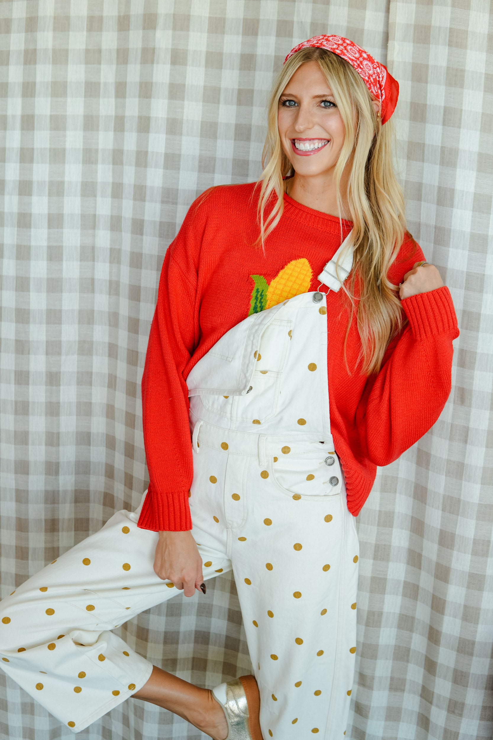 MyEllement Exclusive] Homegrown Corn Sweater - Warm Red