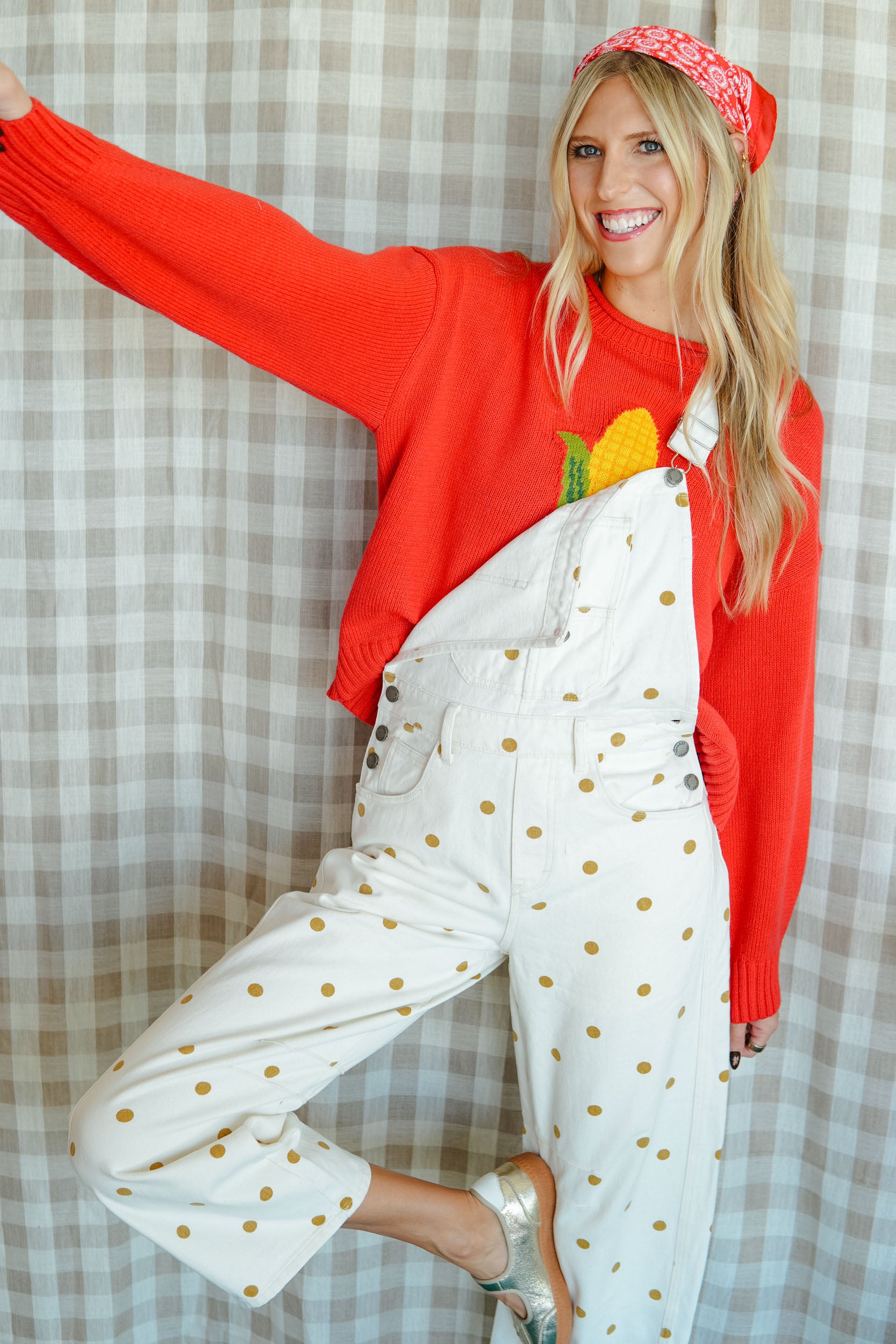 MyEllement Exclusive] Homegrown Corn Sweater - Warm Red