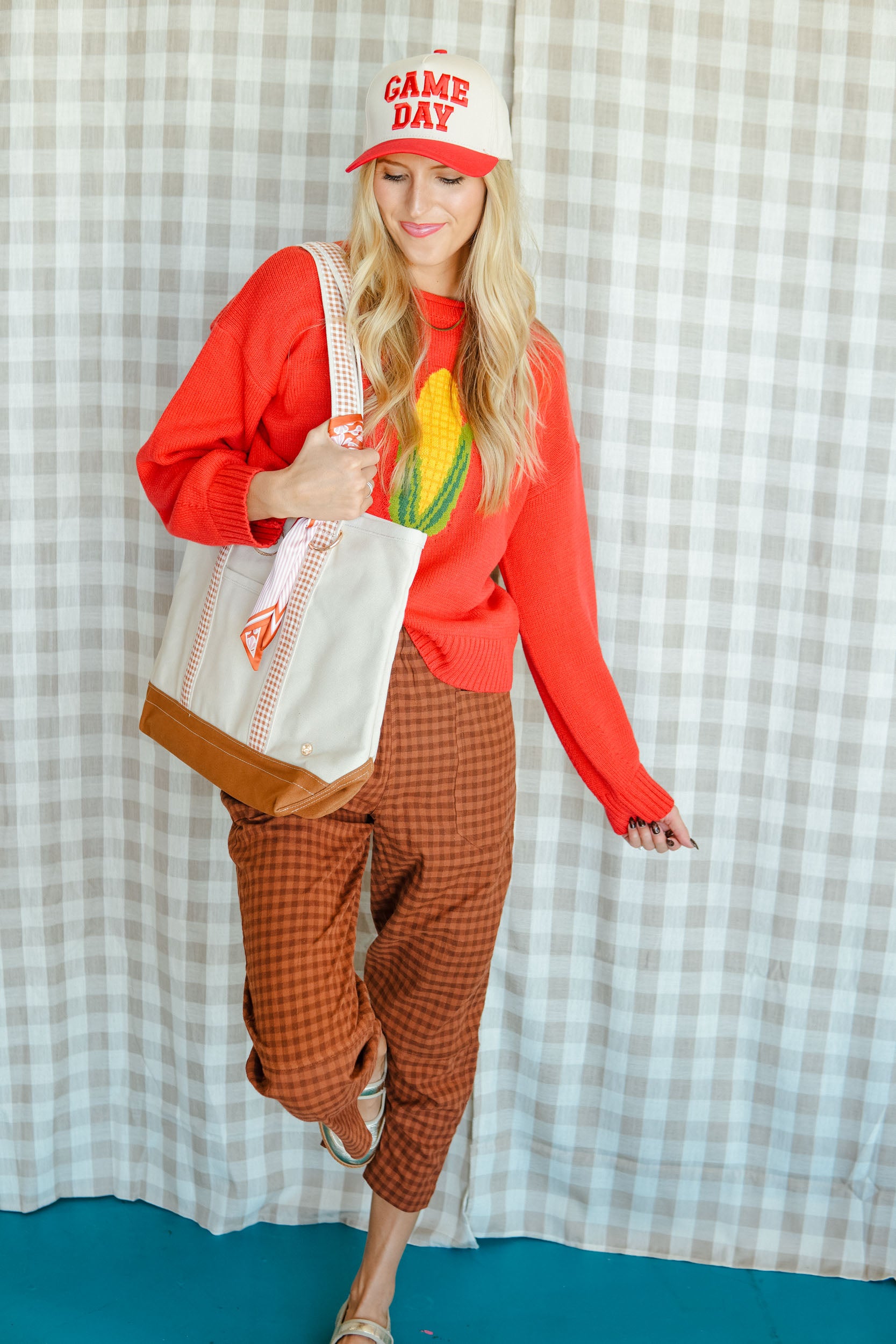 MyEllement Exclusive] Homegrown Corn Sweater - Warm Red