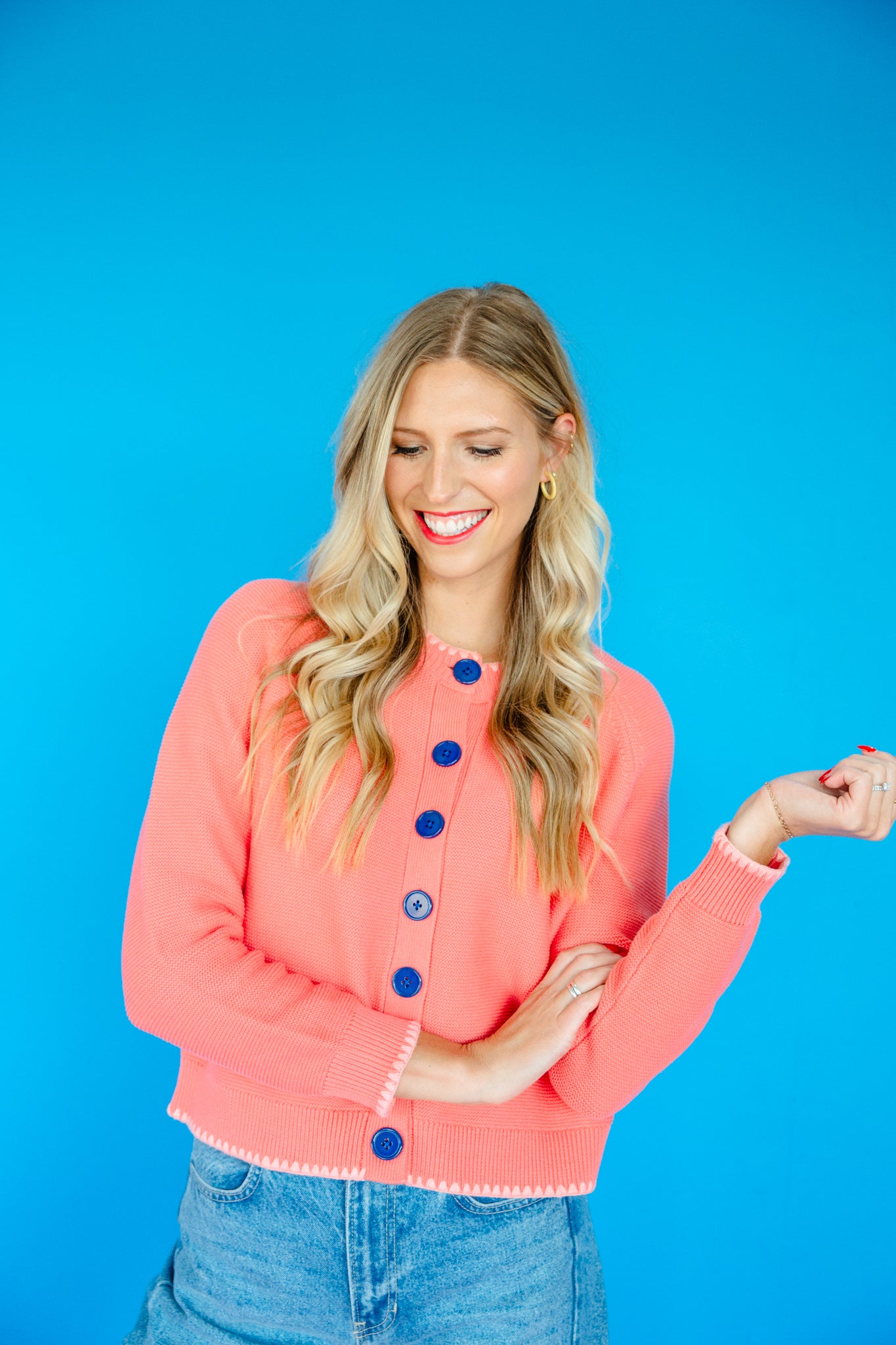 [Ellevate Basics] Joan Button Front Cardigan