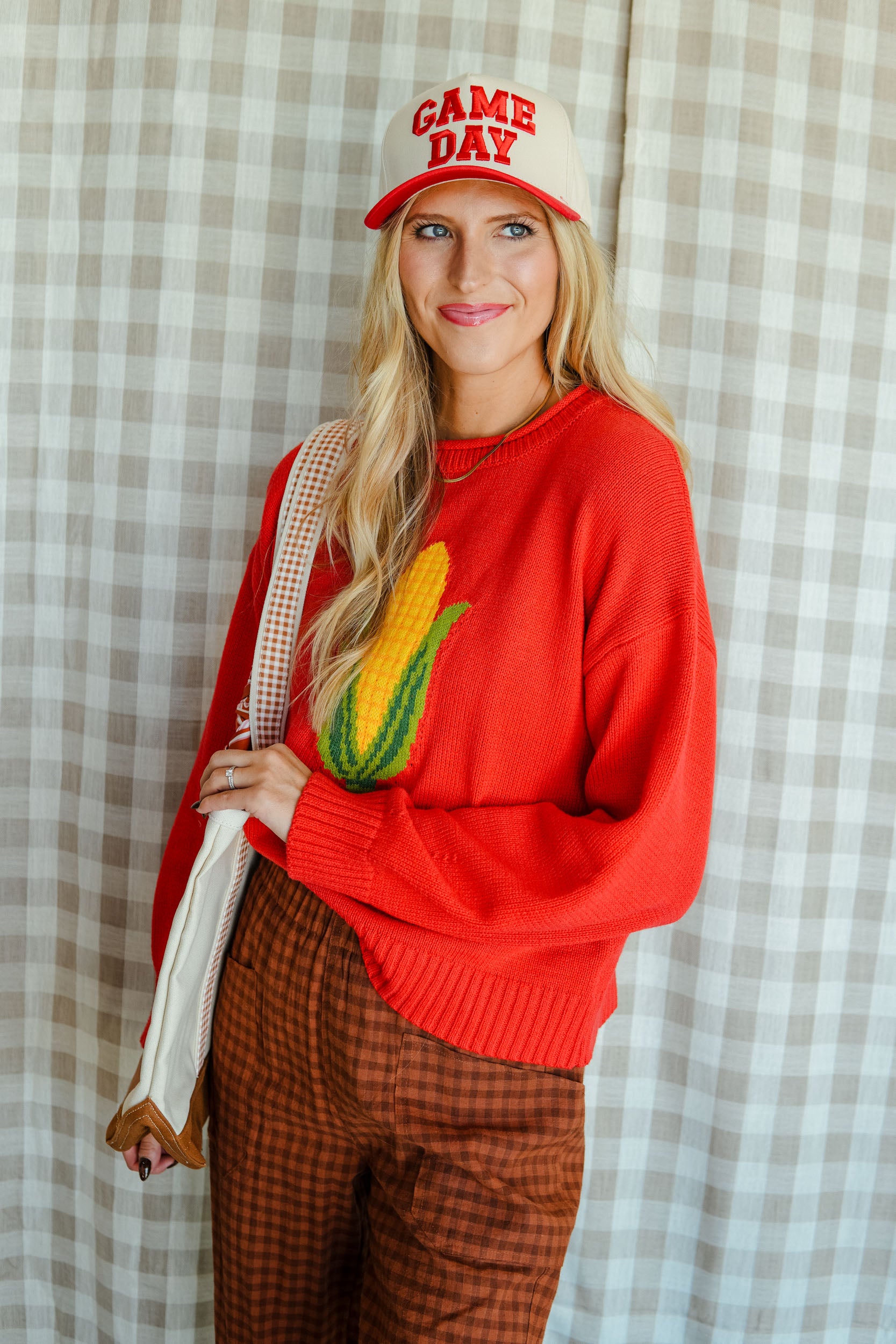 MyEllement Exclusive] Homegrown Corn Sweater - Warm Red