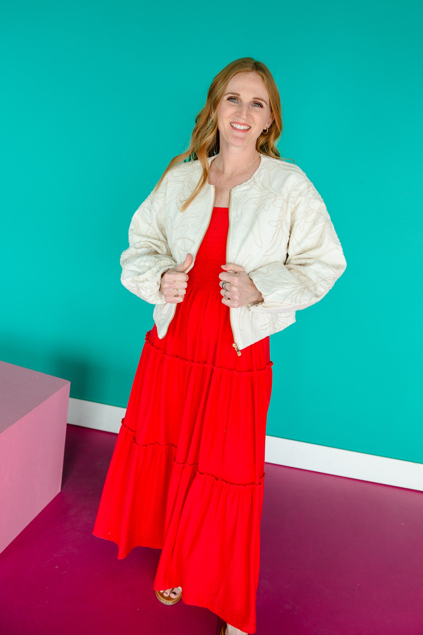 Roxie Smocked Midi Dress