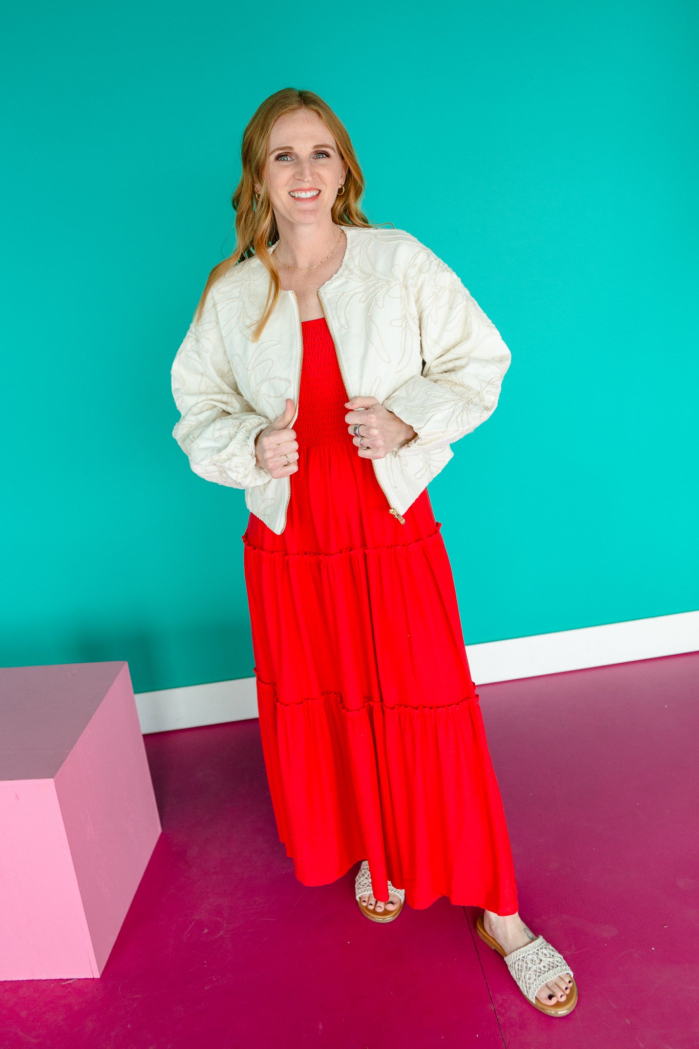 Roxie Smocked Midi Dress