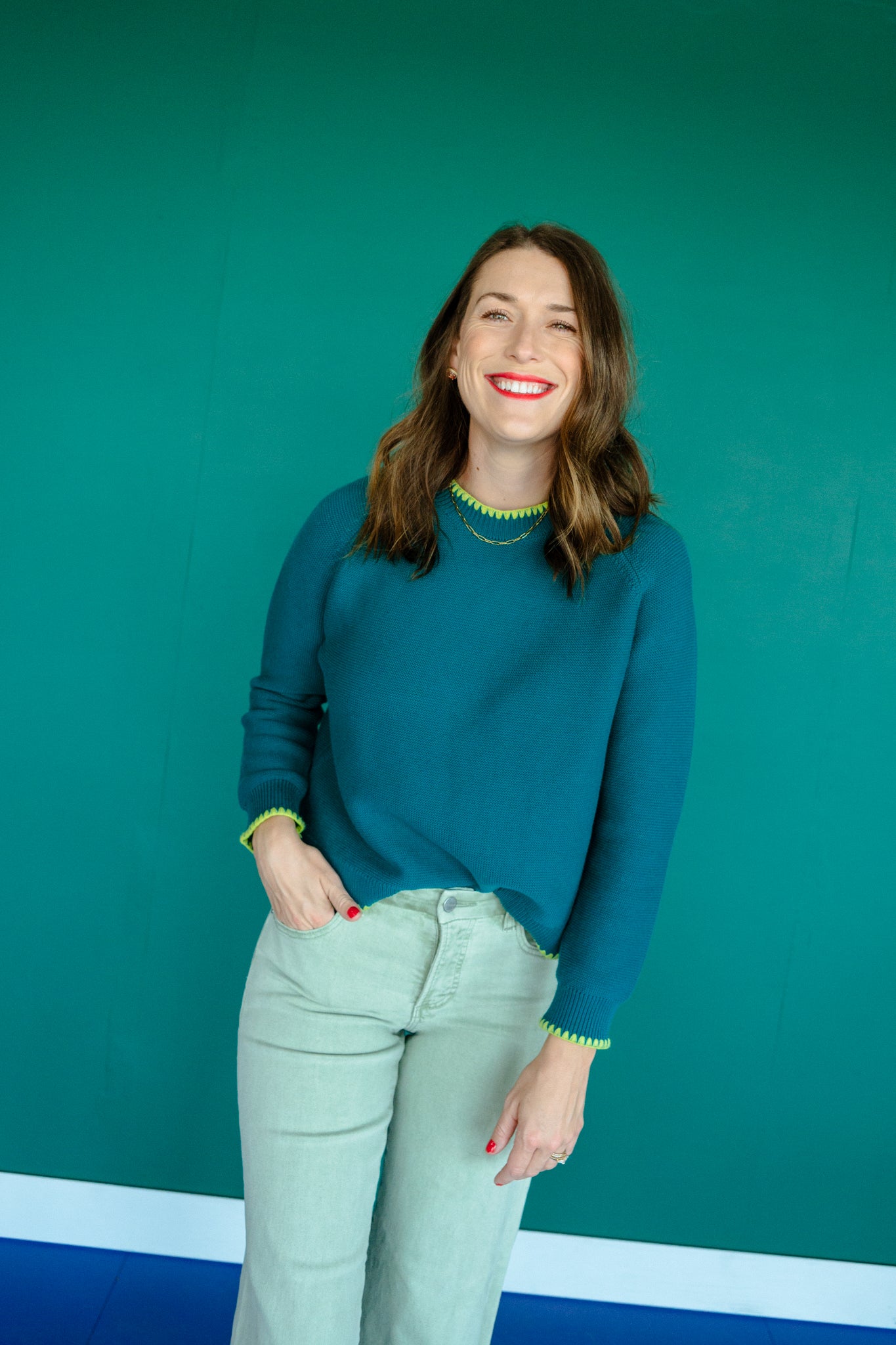 [Ellevate Basics] Daphne Decorative Stitch Sweater