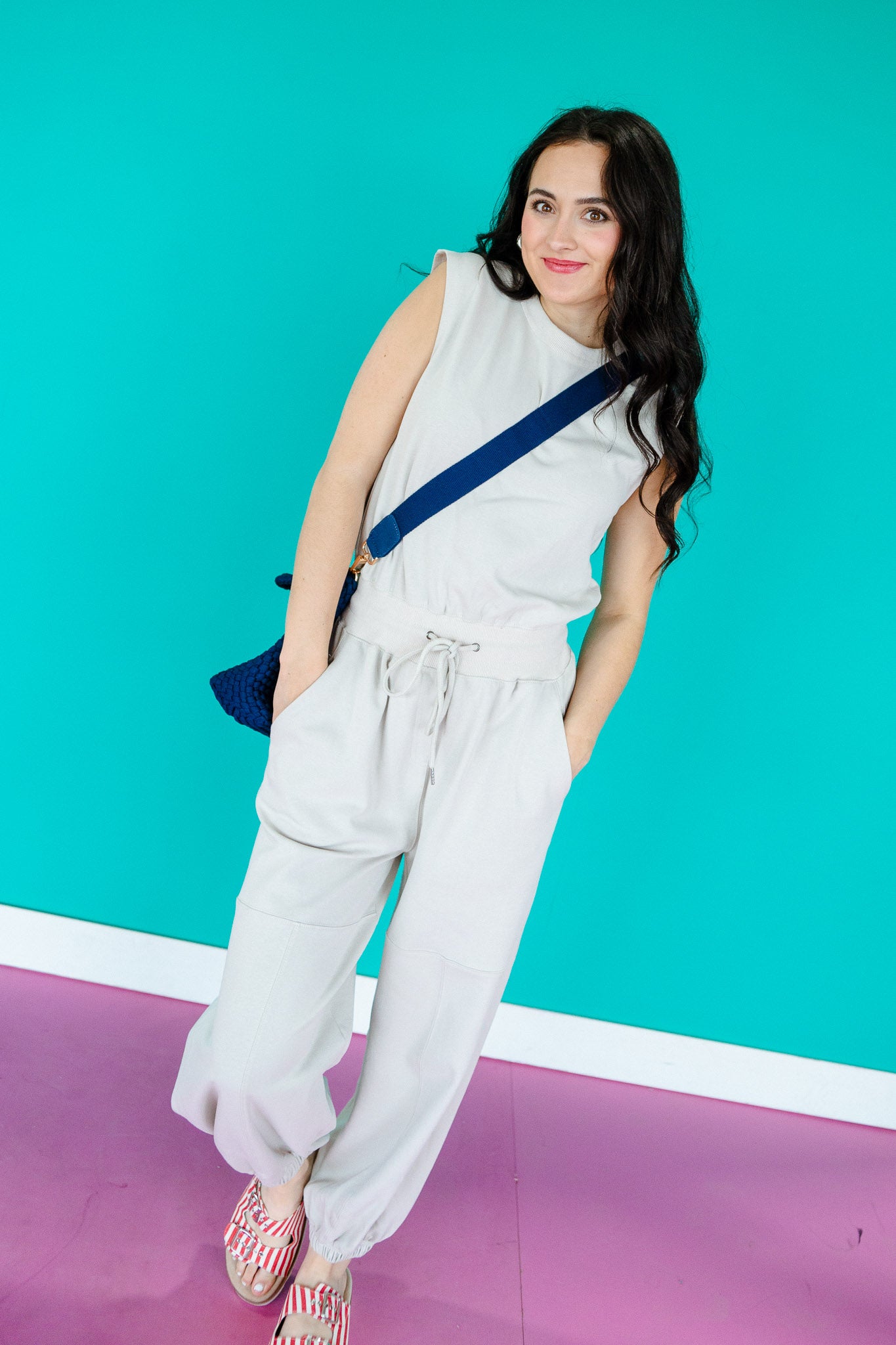 Neely Drawstring Waist Jumpsuit
