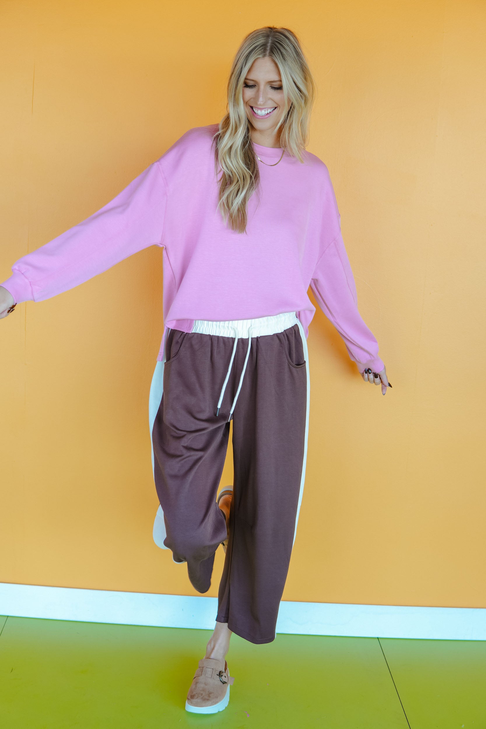 Tansy Scuba Long Sleeve Top