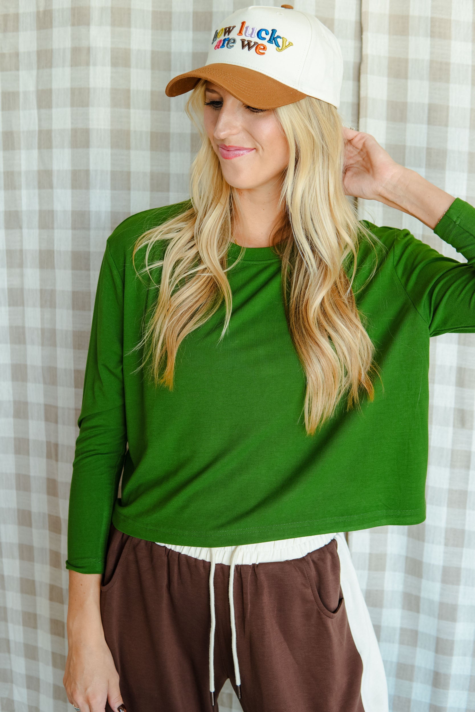 [Ellevate Basic] Blaire Boxy Long Sleeve - Moss