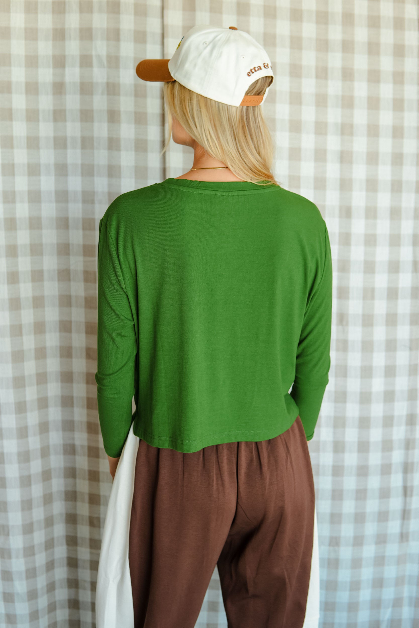 [Ellevate Basic] Blaire Boxy Long Sleeve - Moss
