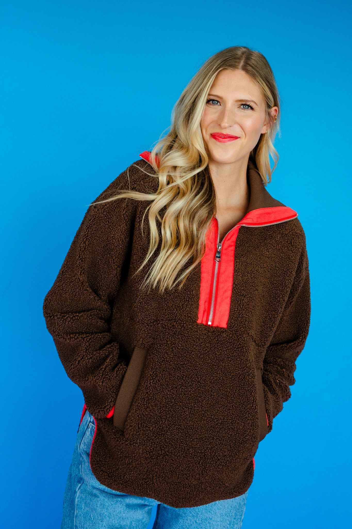 [Ellevate Basics] Aggie Sherpa Pullover