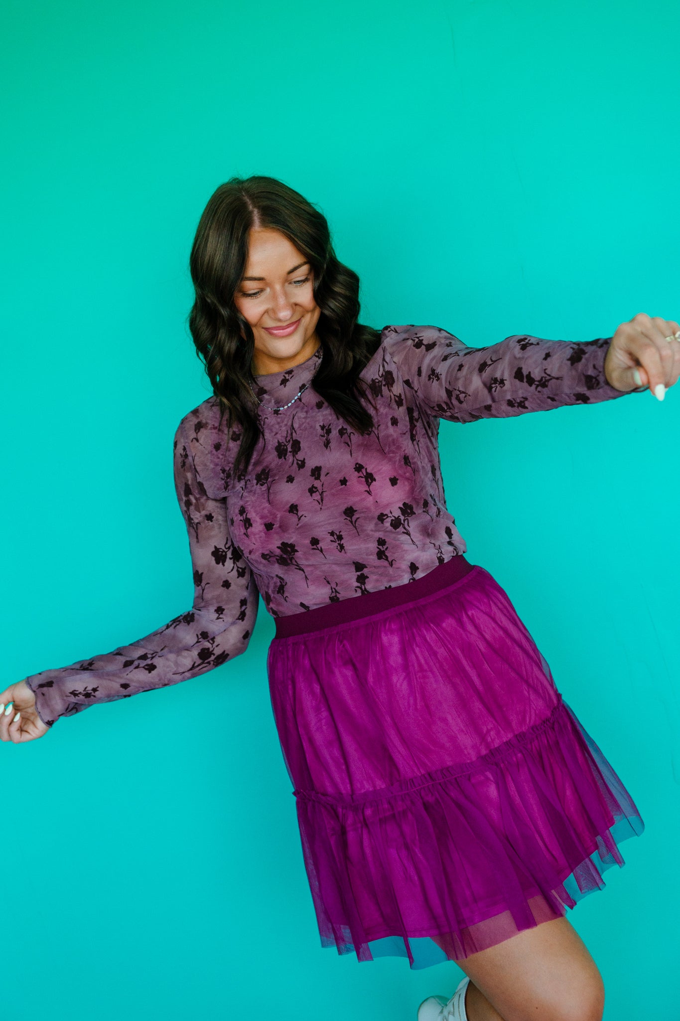 Aria Mesh Long Sleeve Top