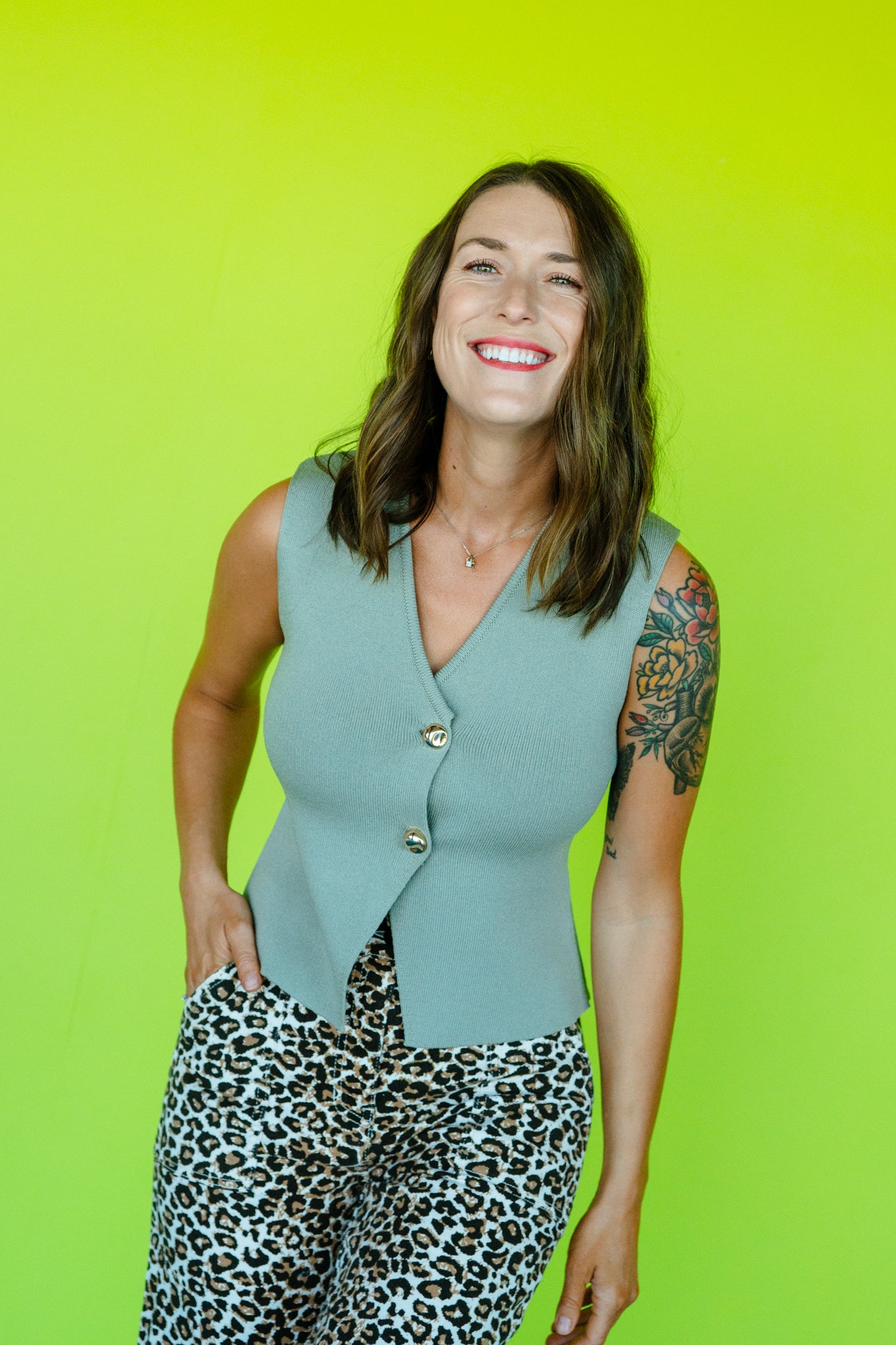 Shelbie Button Down Sweater Vest