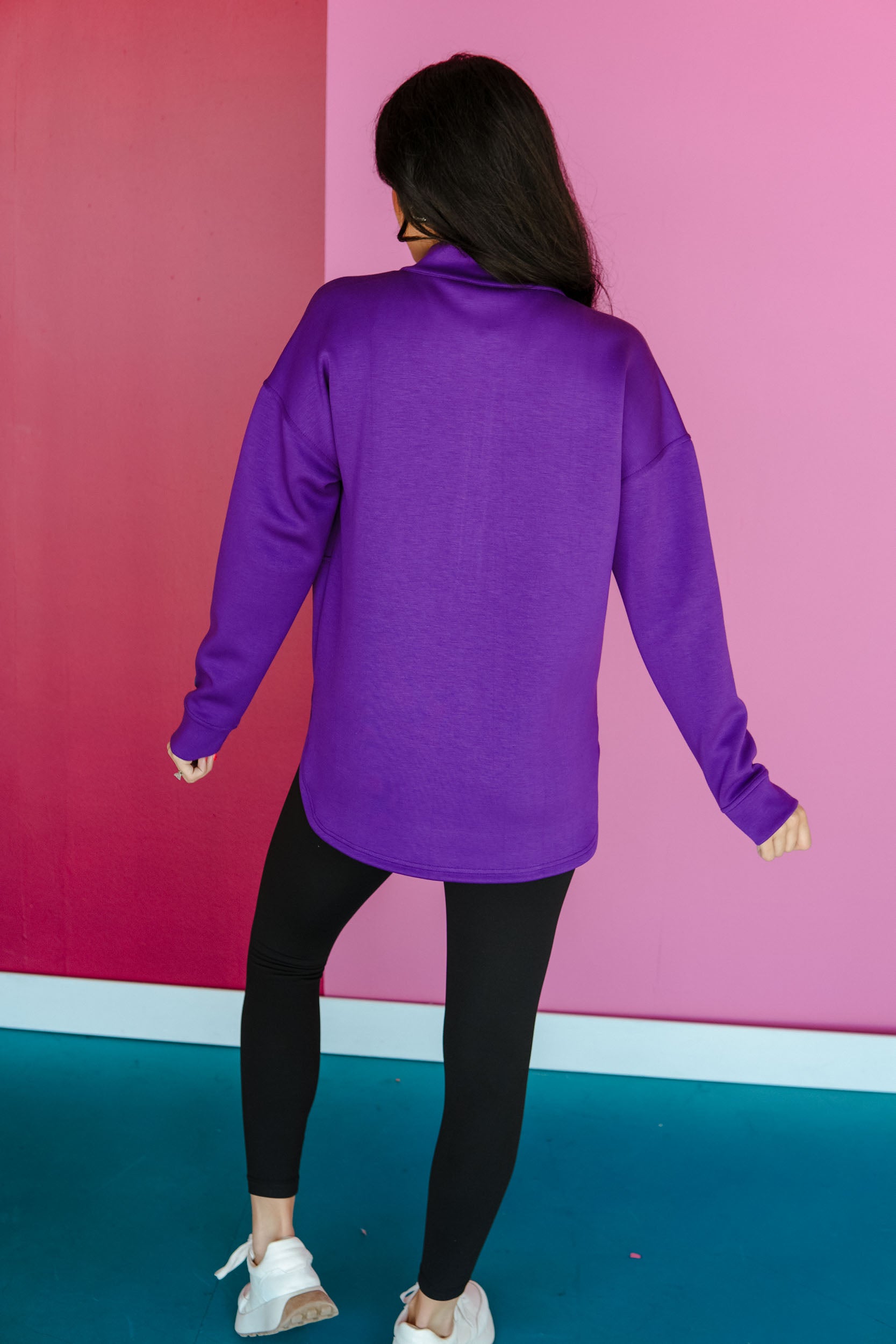 [Ellevate Basic] Adela 3.0 Pullover - Royal Purple + White