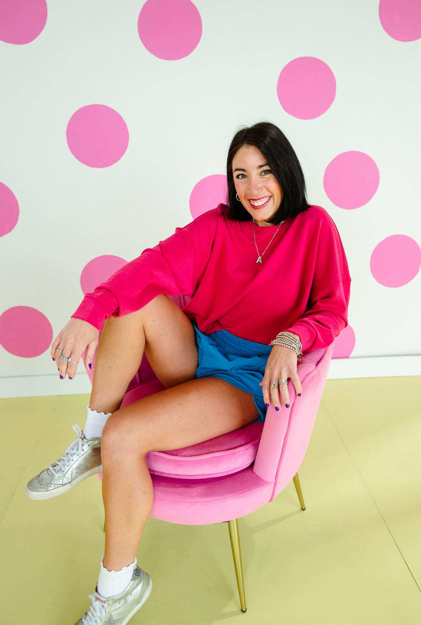 Arlo Drop Shoulder Pullover - Deep Raspberry