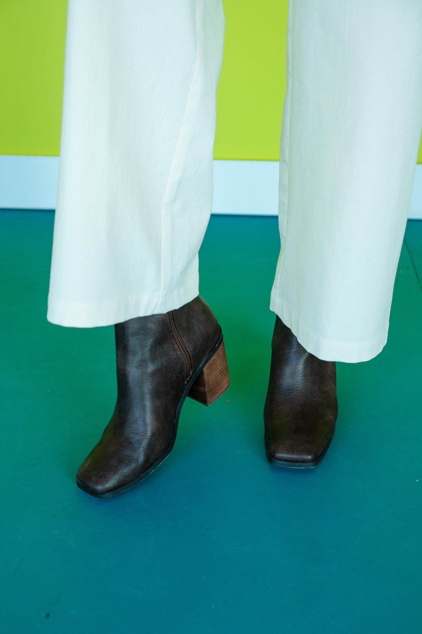 Mariah Square Toe Boot - Dark Brown