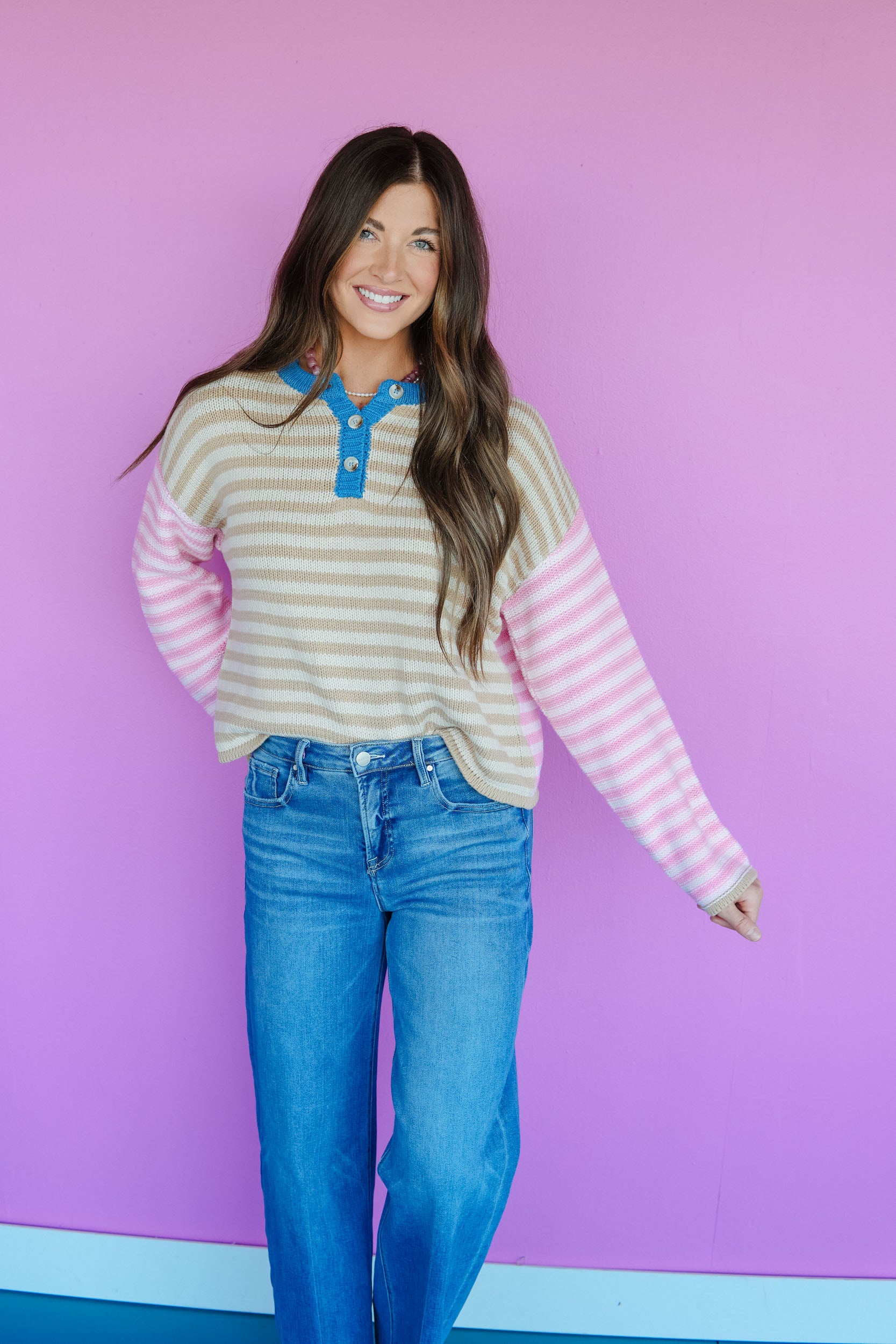Marcie Stripe Colorblock Sweater
