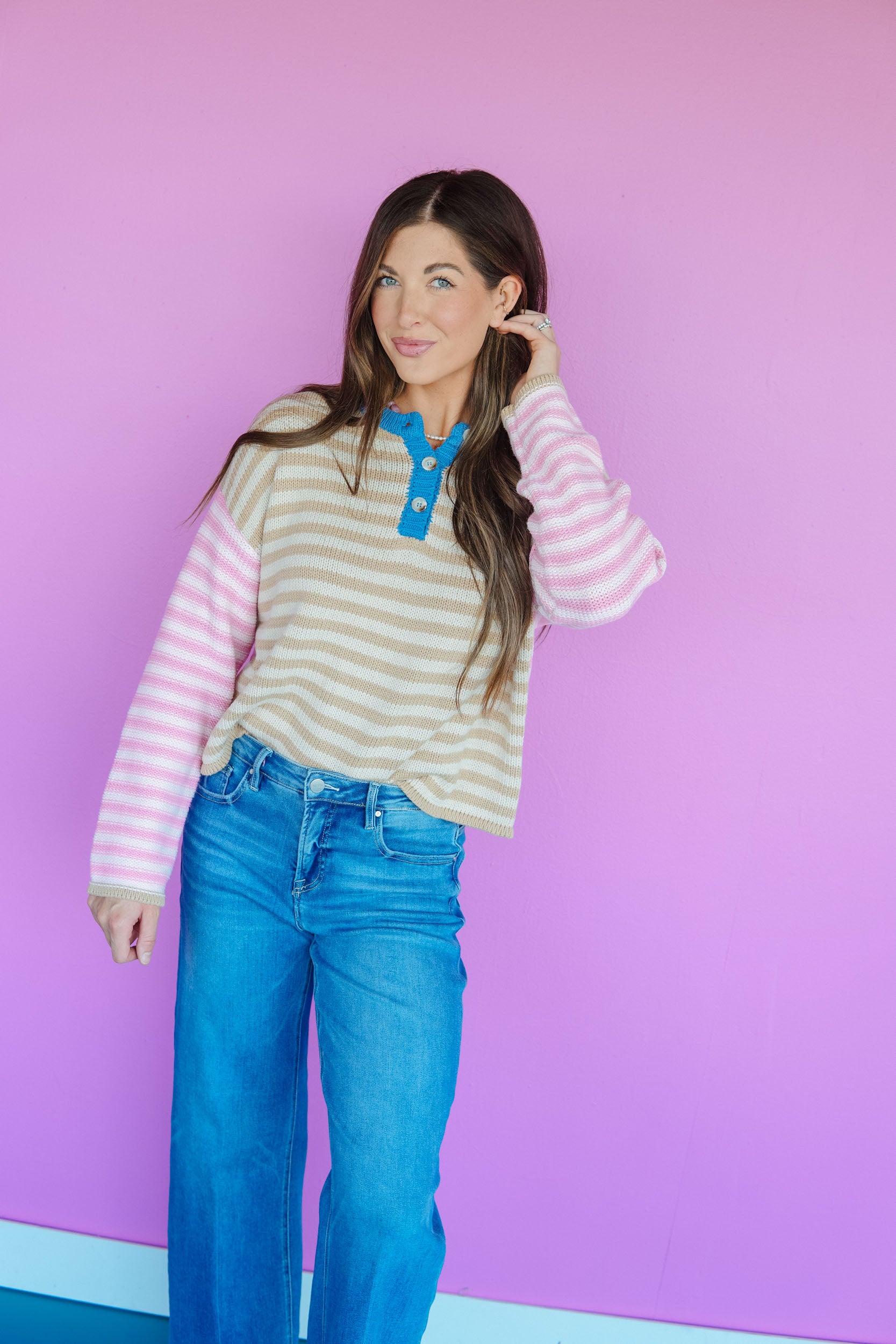 Marcie Stripe Colorblock Sweater