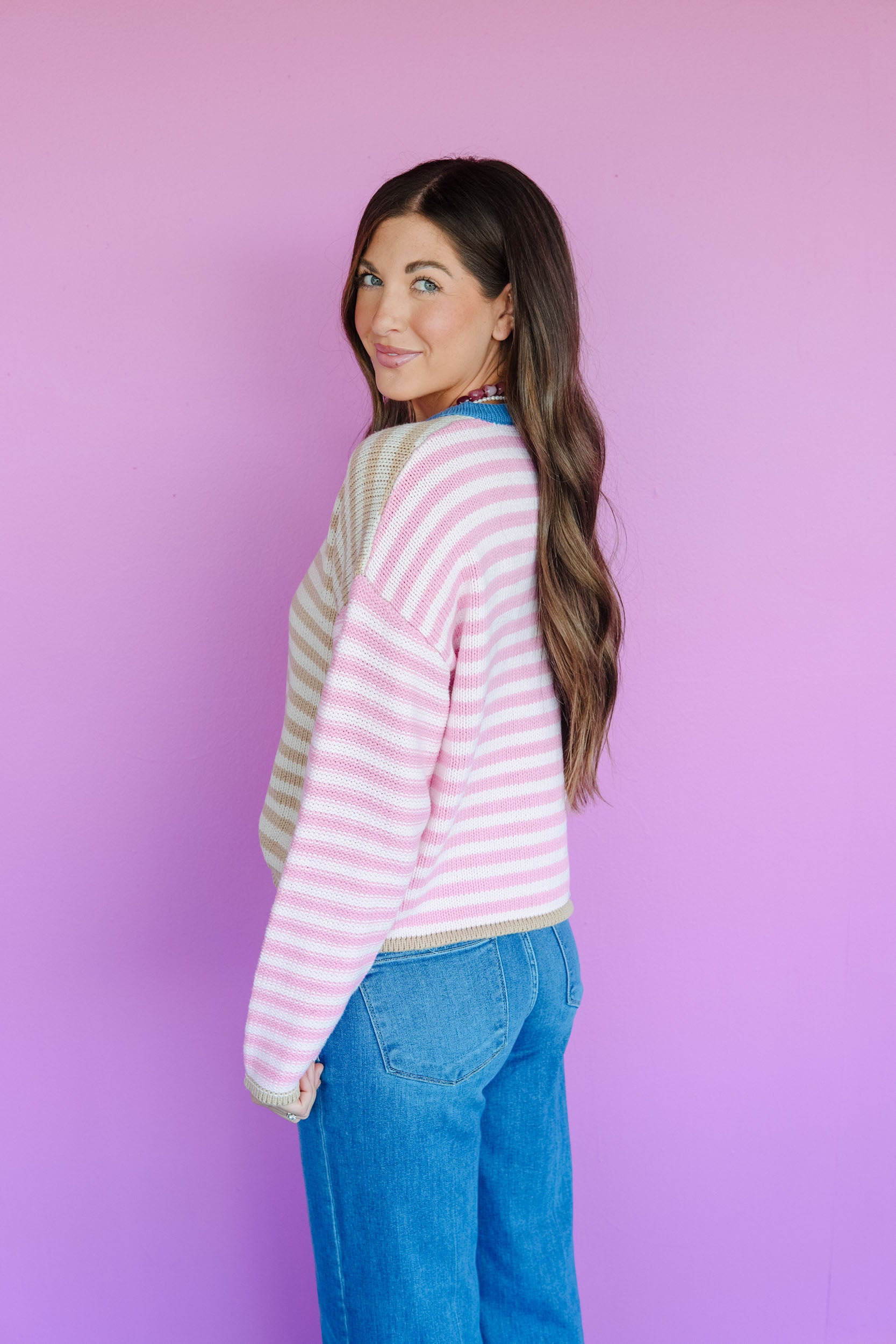 Marcie Stripe Colorblock Sweater