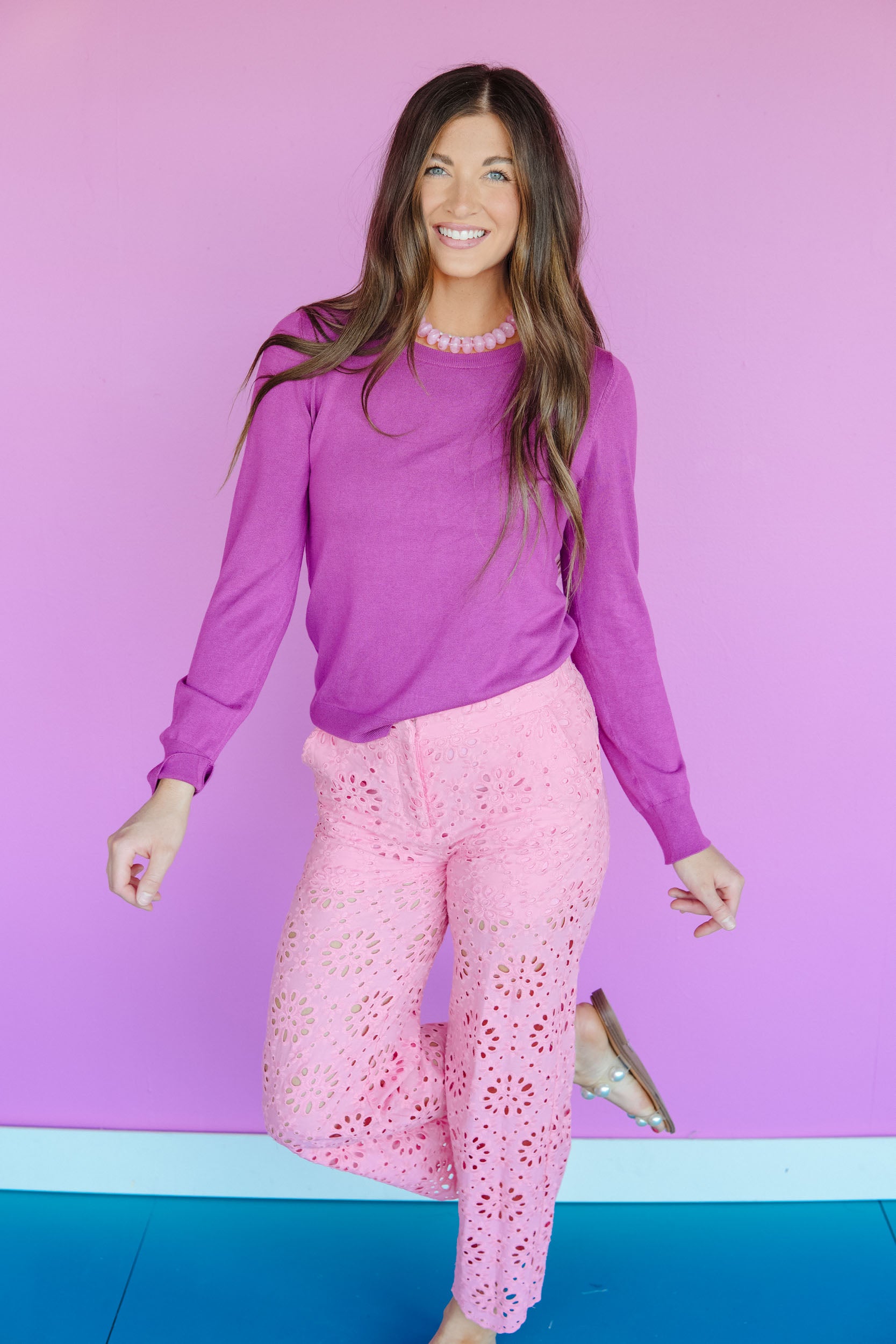 [Ellevate Basic] Lydia Luxe Crew Neck Sweater