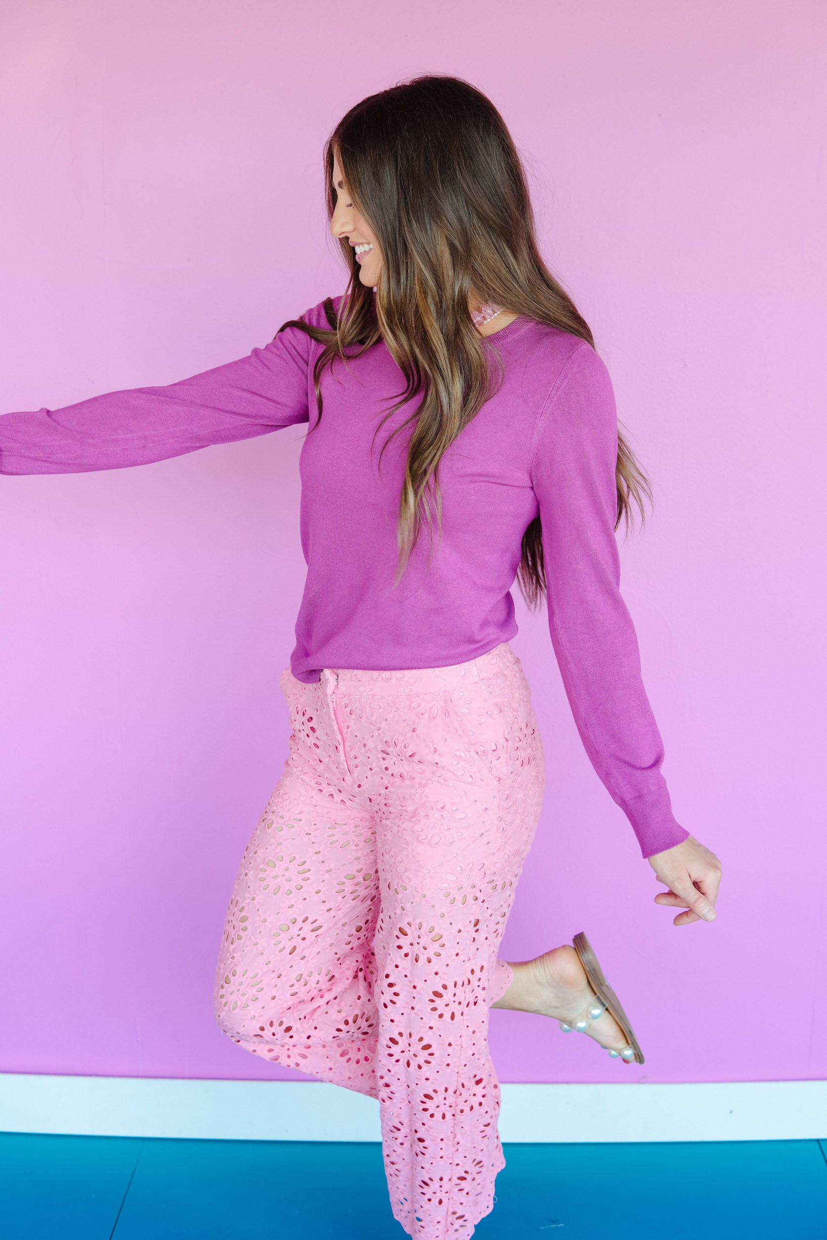 [Ellevate Basic] Lydia Luxe Crew Neck Sweater