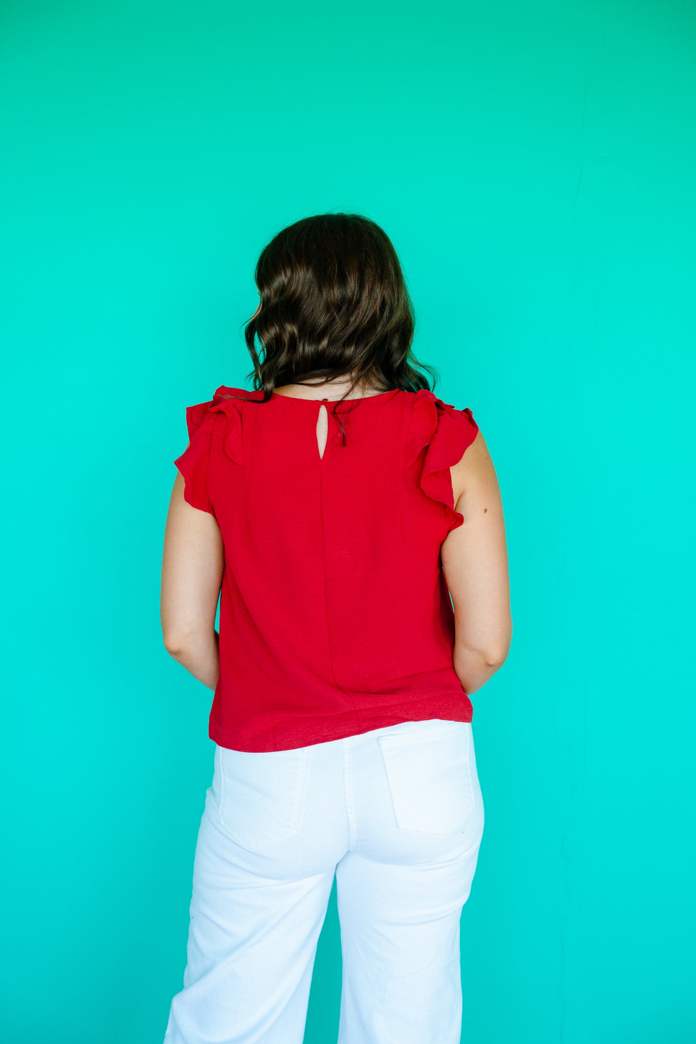 Vanessa Round Neck Ruffle Top