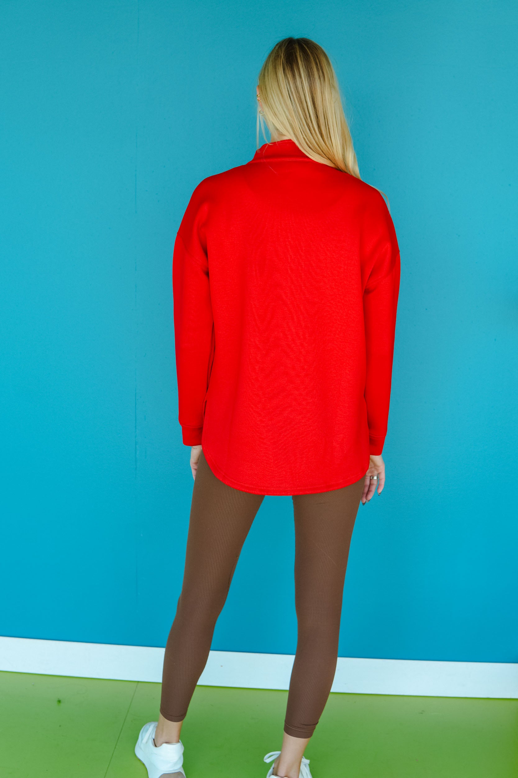 [Ellevate Basic] Adela 3.0 Pullover -True Red + White