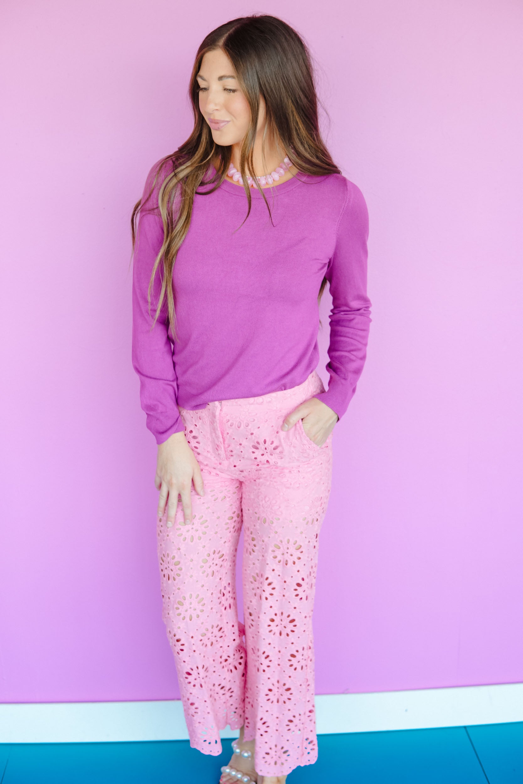 [Ellevate Basic] Lydia Luxe Crew Neck Sweater