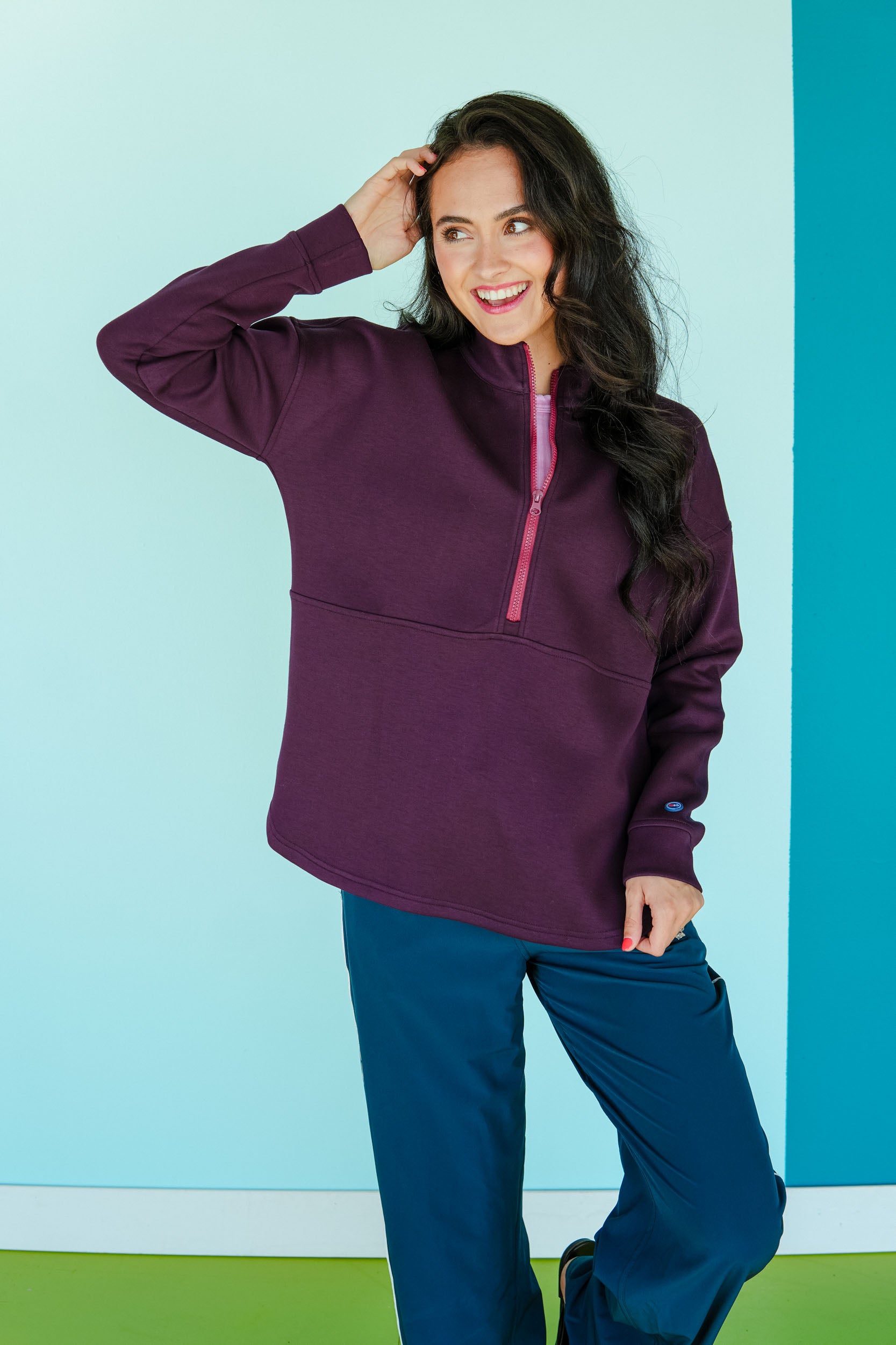 [Ellevate Basic] Adela 3.0 Pullover - Smoked Grape + Dark Amethyst