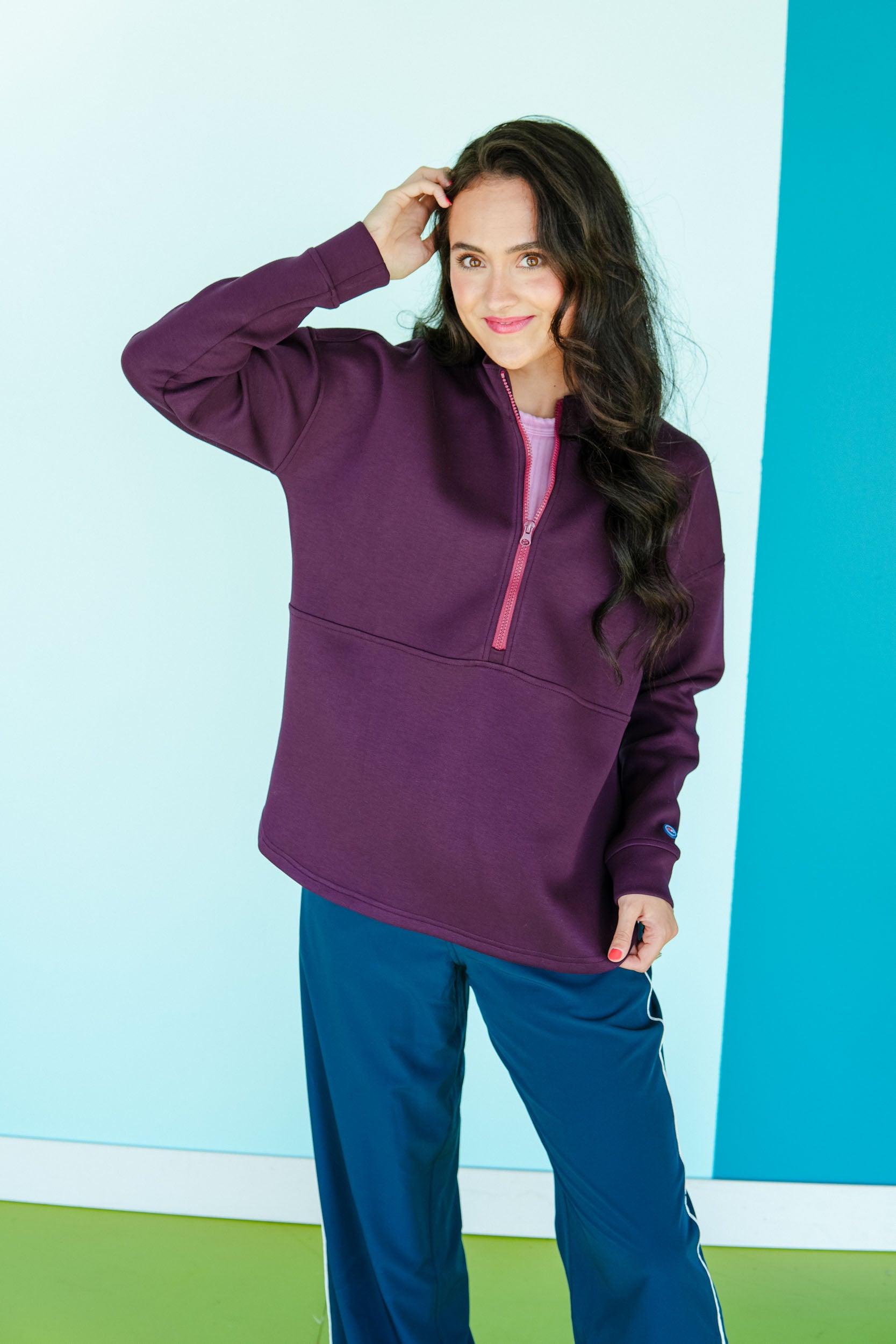 [Ellevate Basic] Adela 3.0 Pullover - Smoked Grape + Dark Amethyst