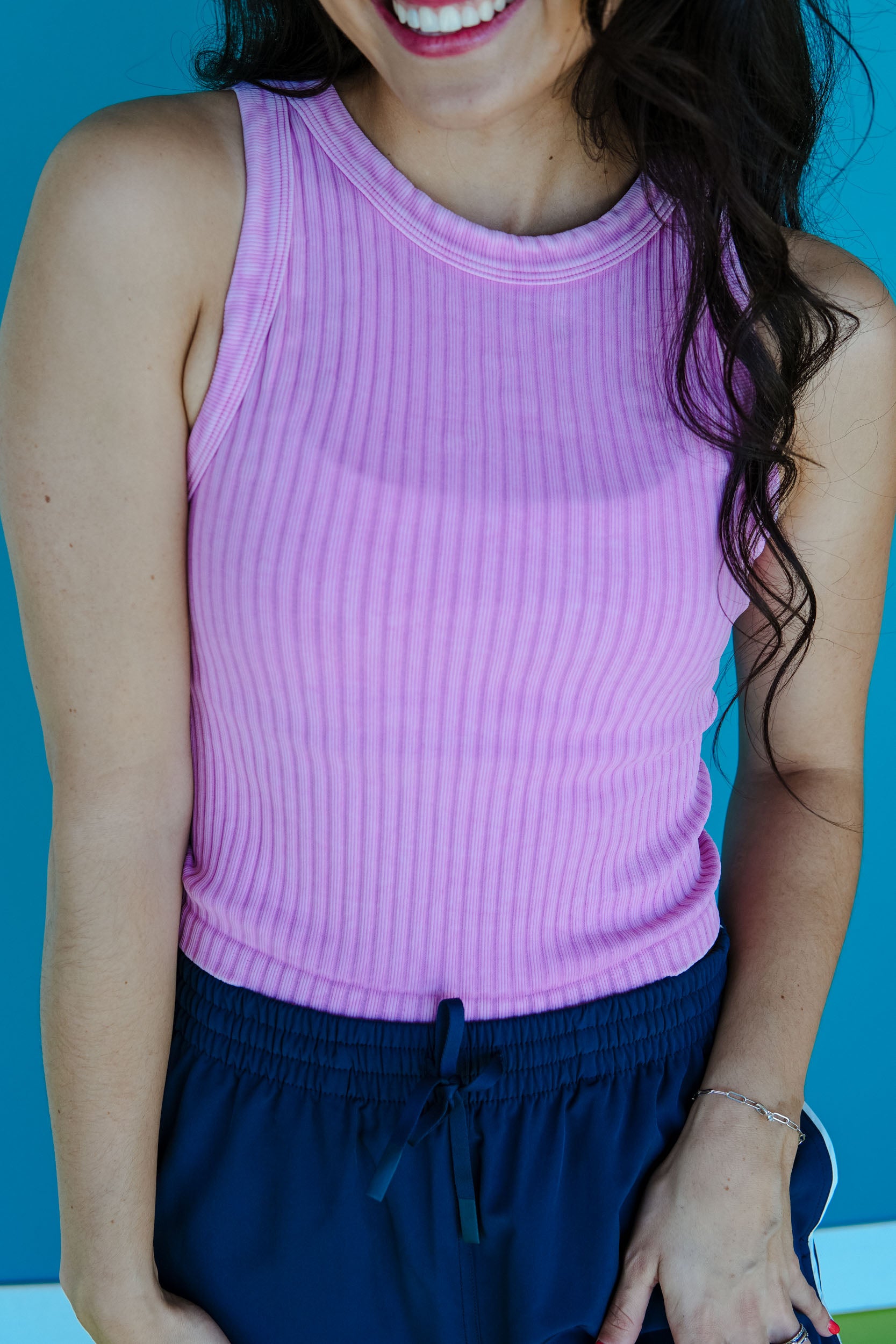 On Repeat Ribbed Tank Top - Dark Lilac