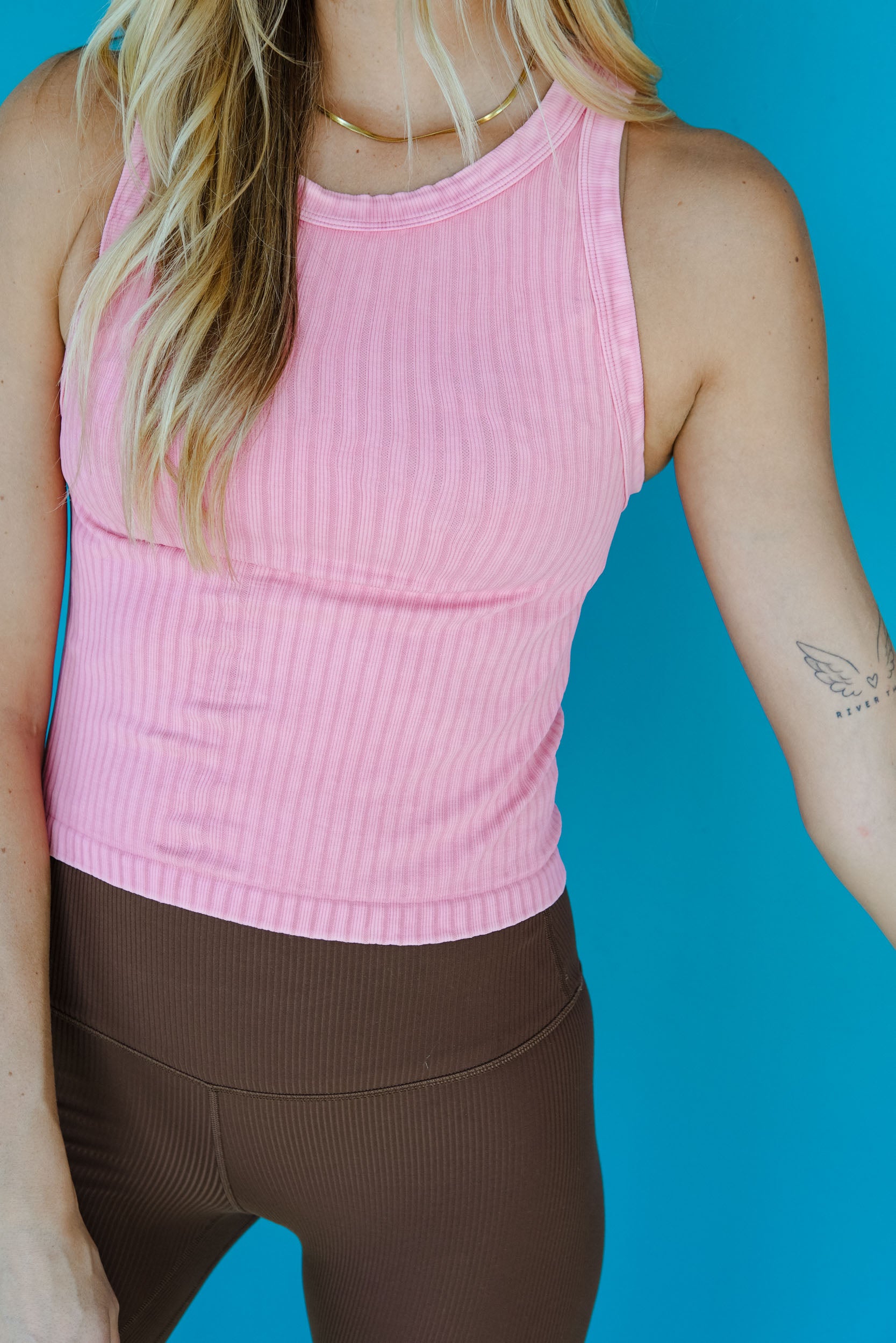 On Repeat Ribbed Tank - Geranium Pink
