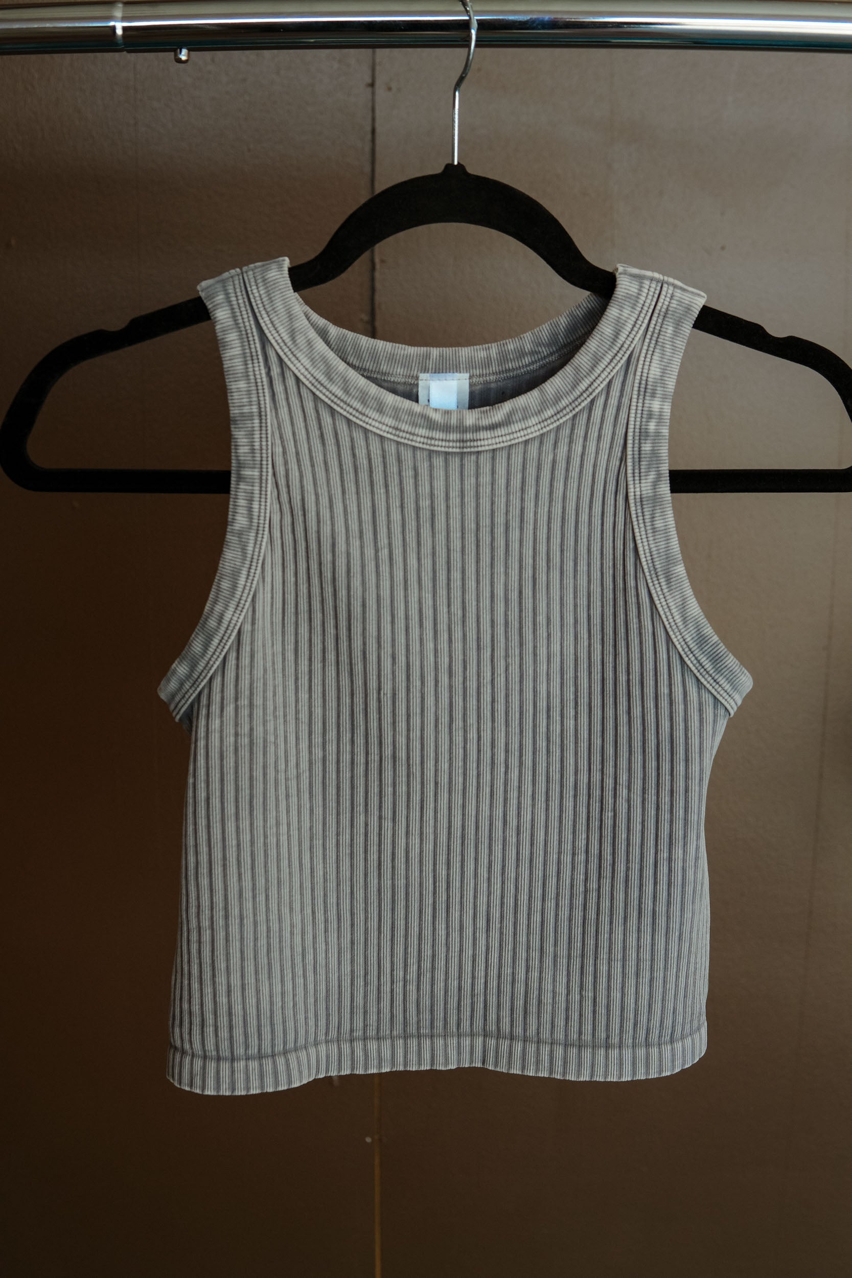 On Repeat Ribbed Tank - Vintage Oak