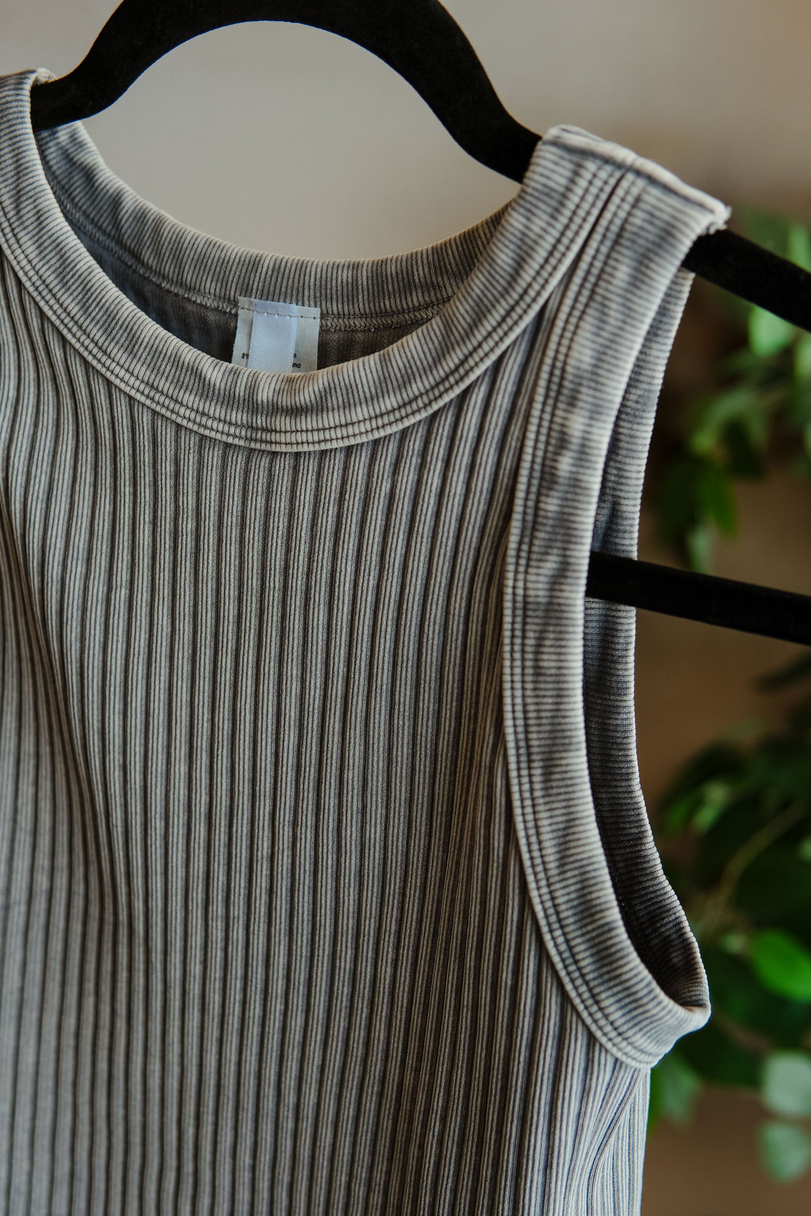 On Repeat Ribbed Tank - Vintage Oak