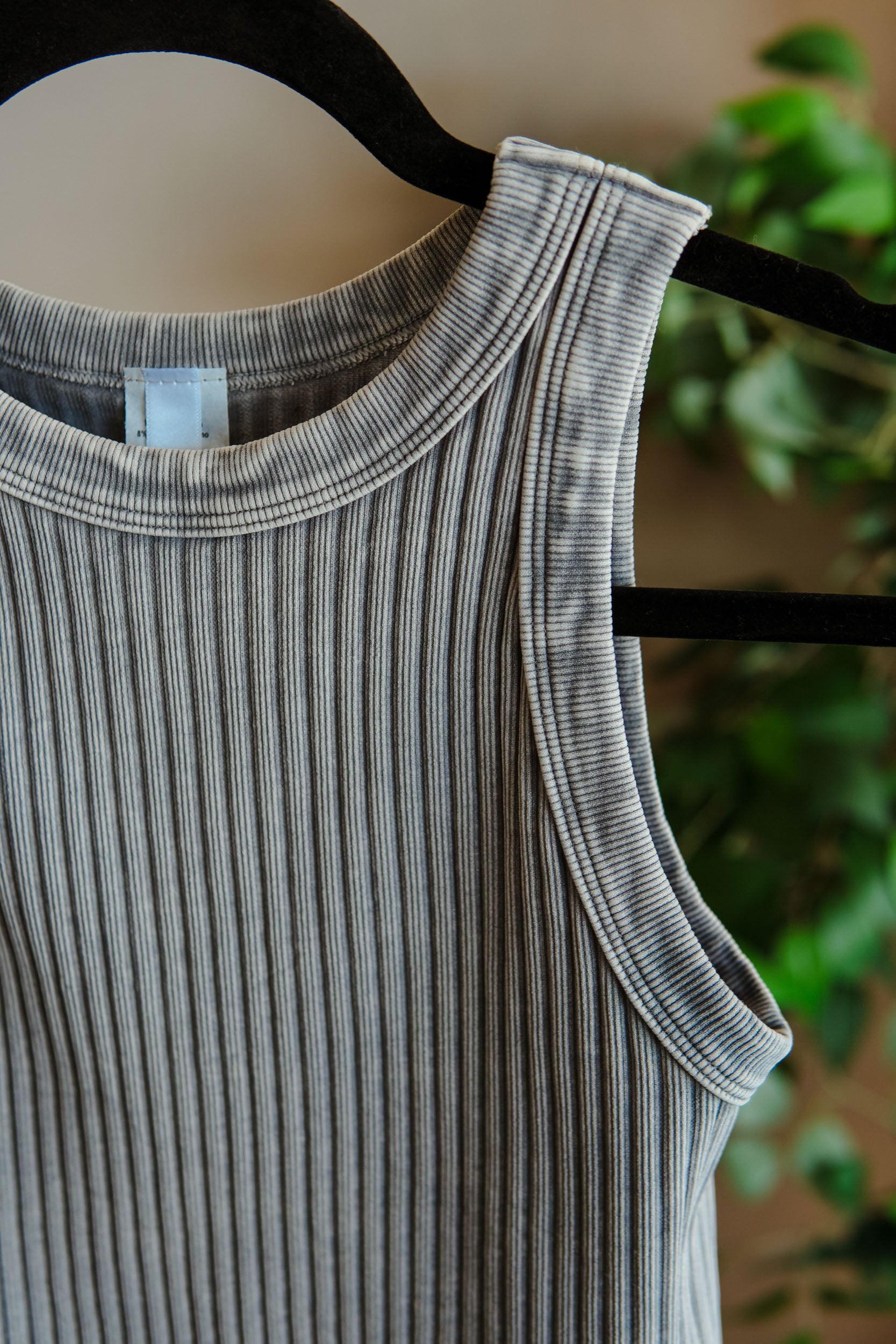On Repeat Ribbed Tank - Vintage Oak