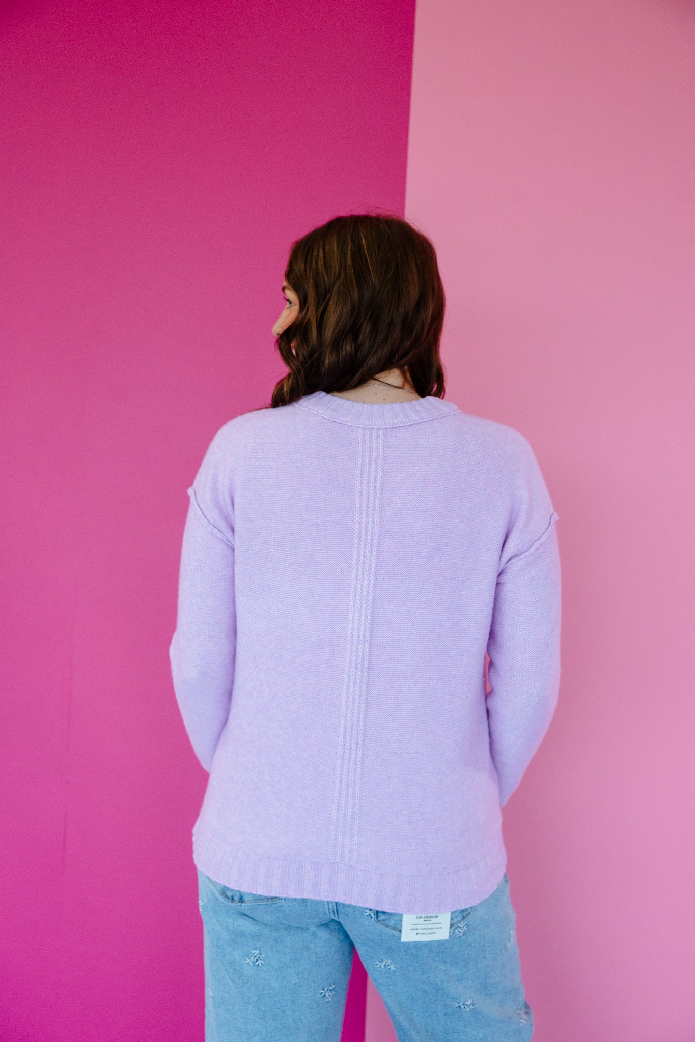 Carrie Crewneck Sweater - Lavender