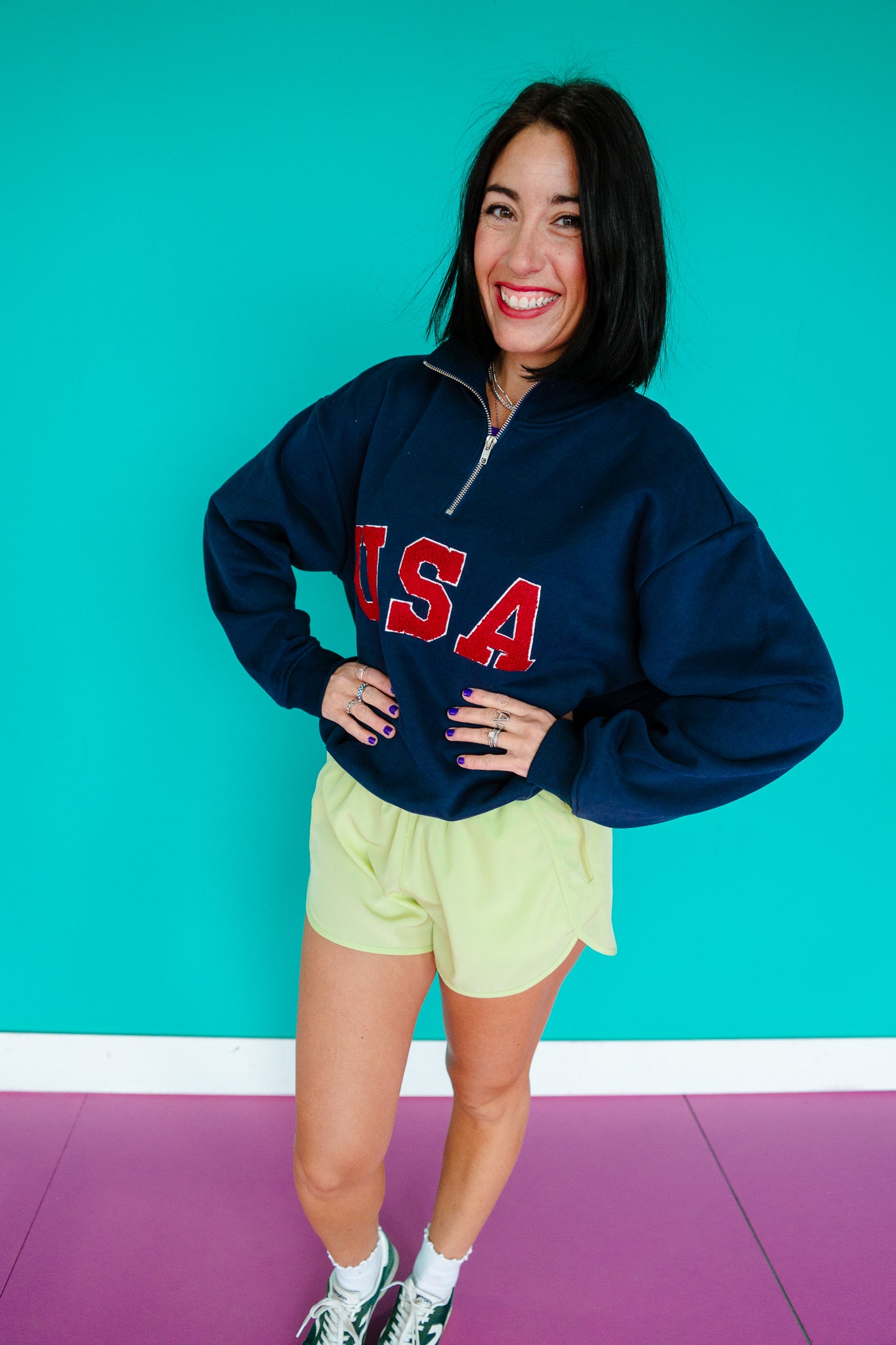 Team USA Quarter Zip Pullover - Navy