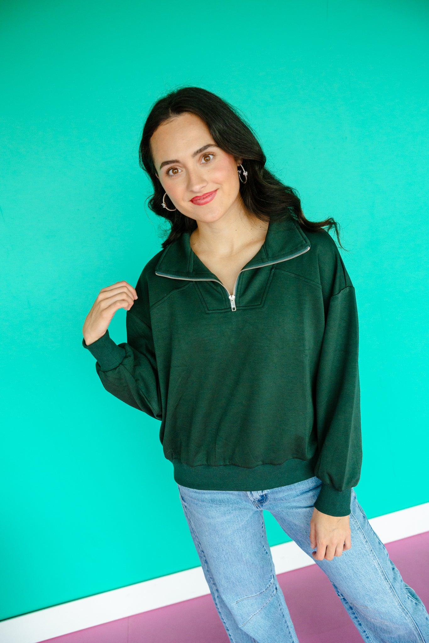 Nelly Quarter Zip Pullover