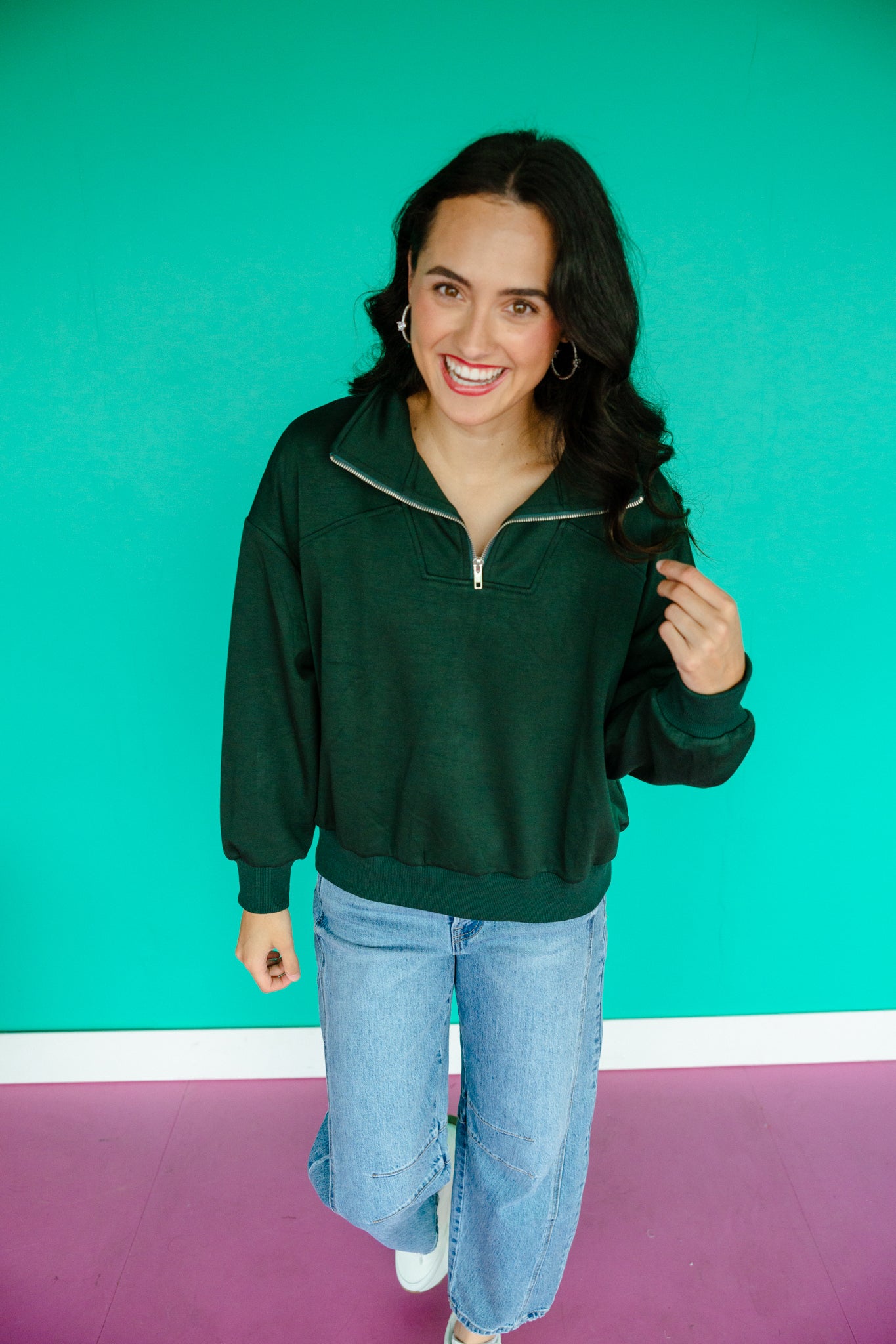 Nelly Quarter Zip Pullover